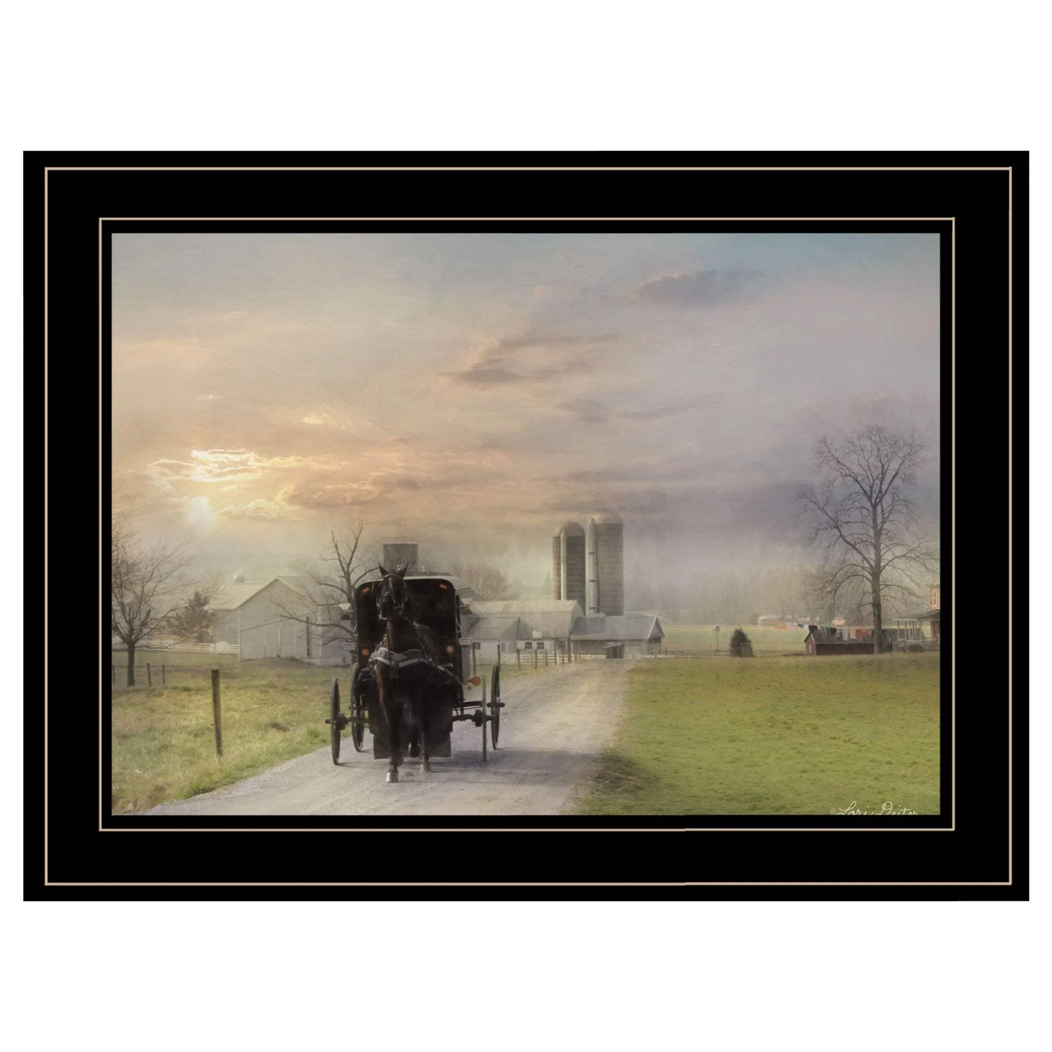 Morning Exercise 3 Black Framed Print Wall Art - Image 2