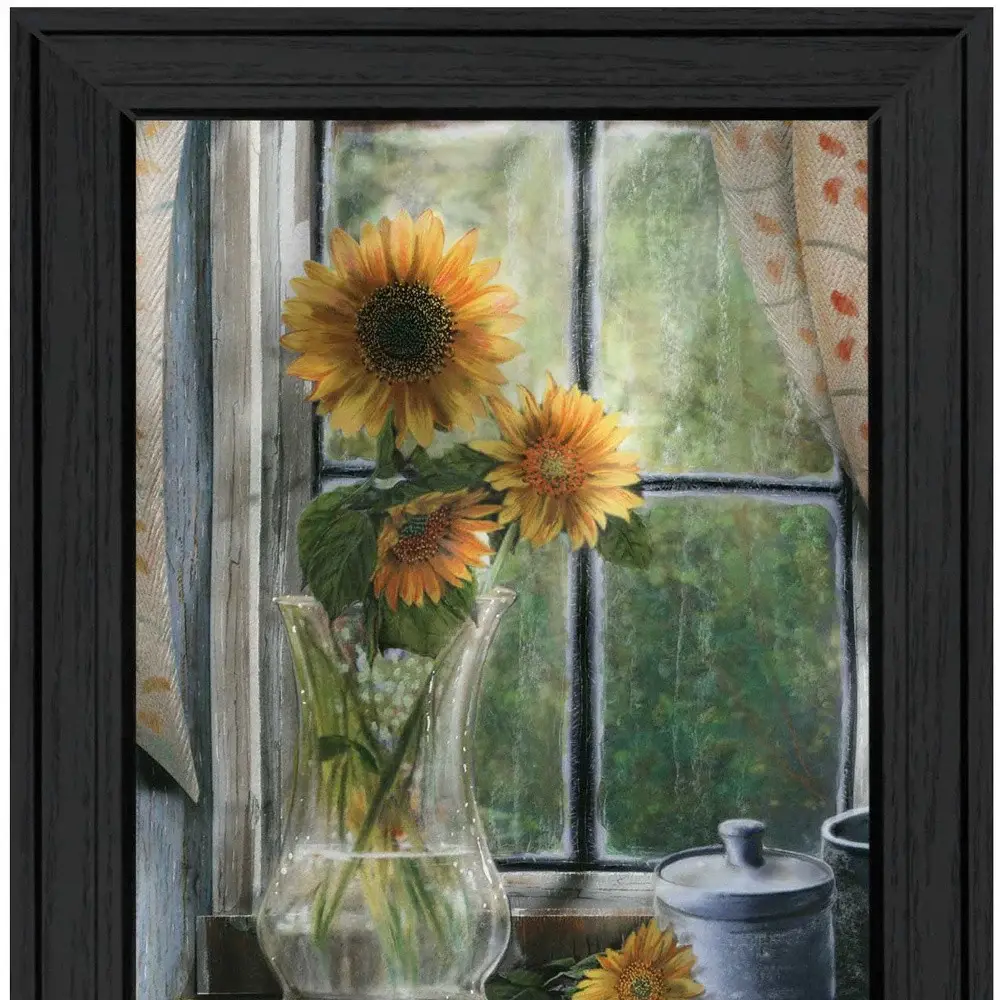 Morning Flower 2 Black Framed Print Wall Art - Image 4