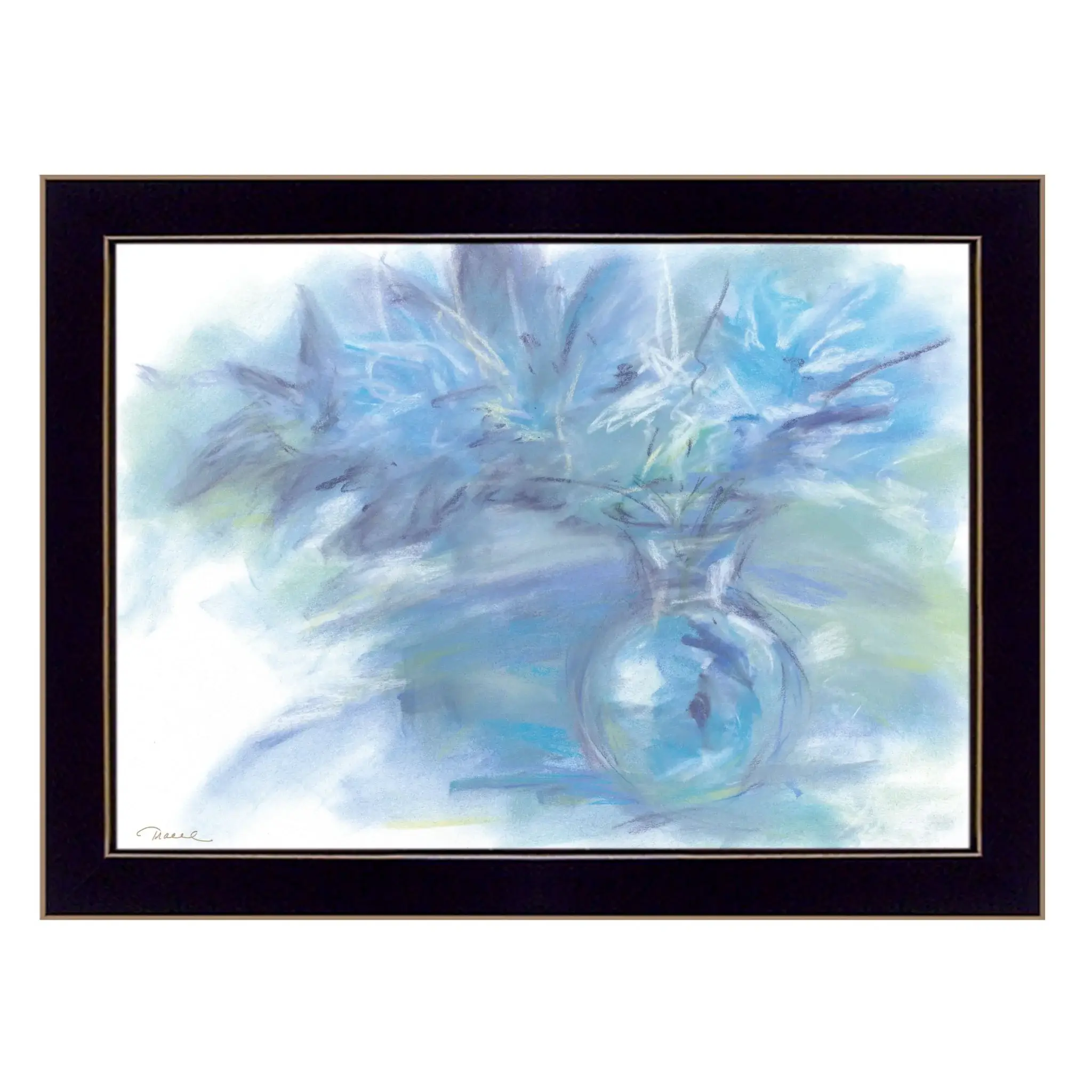 Morning Glory 1 Black Framed Print Wall Art - Image 2