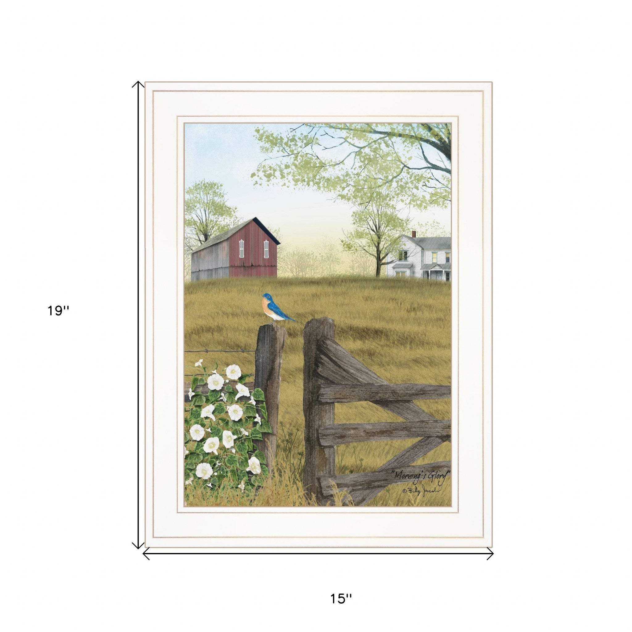 Mornings Glory 1 White Framed Print Wall Art - Image 5