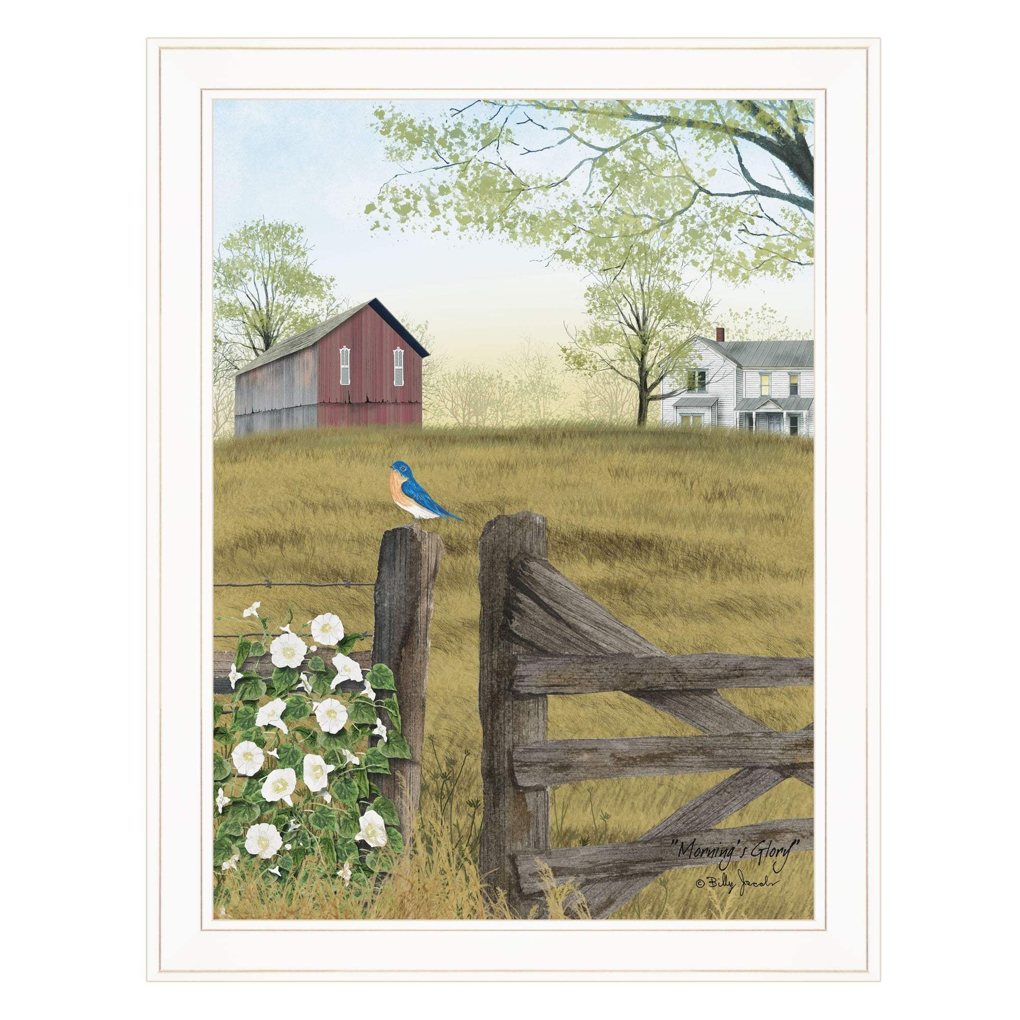 Mornings Glory 3 White Framed Print Wall Art - Image 2
