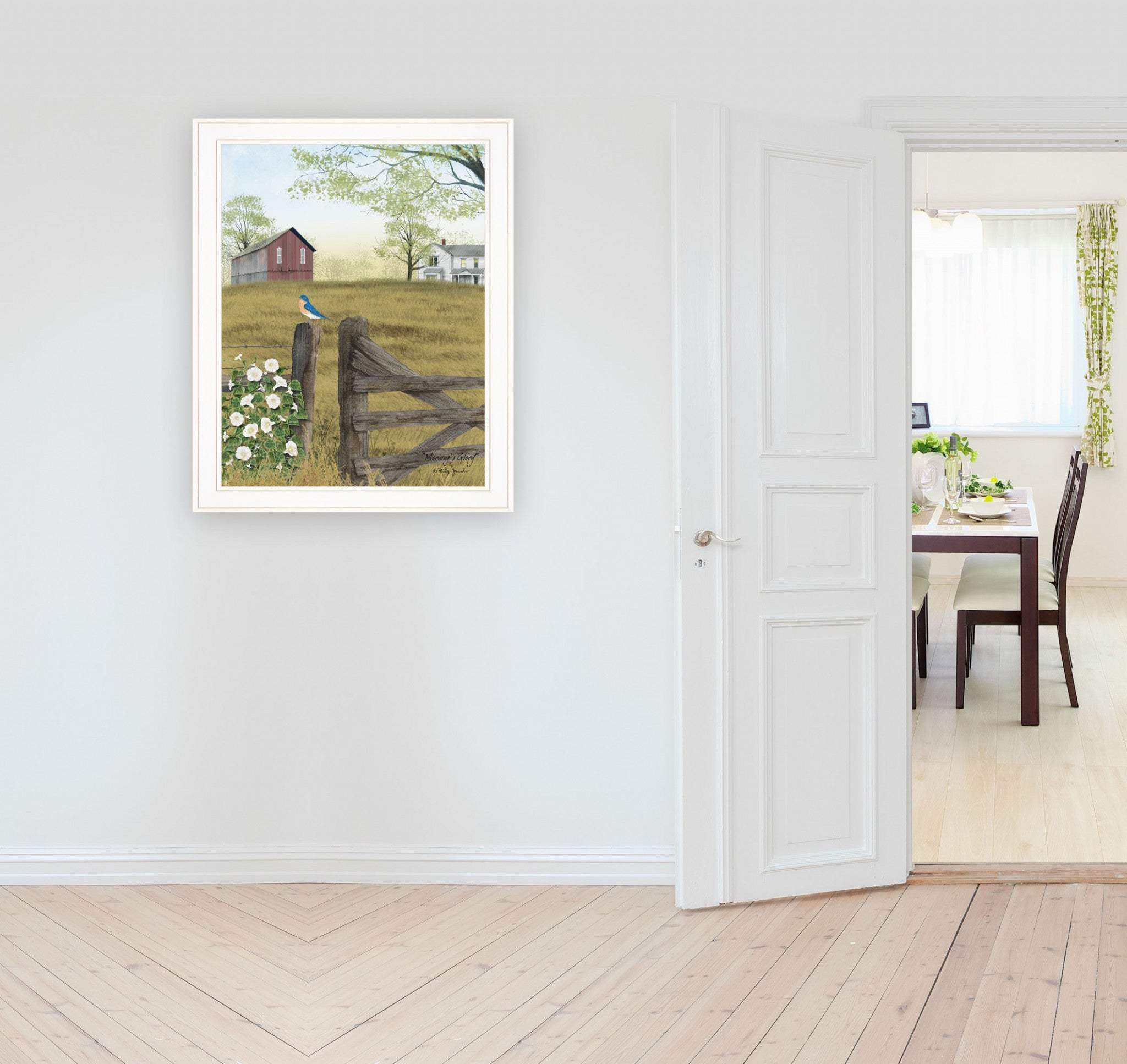 Mornings Glory 3 White Framed Print Wall Art - Image 4