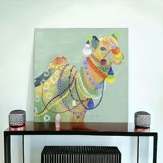 Moroccan Inspired Camel Unframed Print Wall Art - Image 2