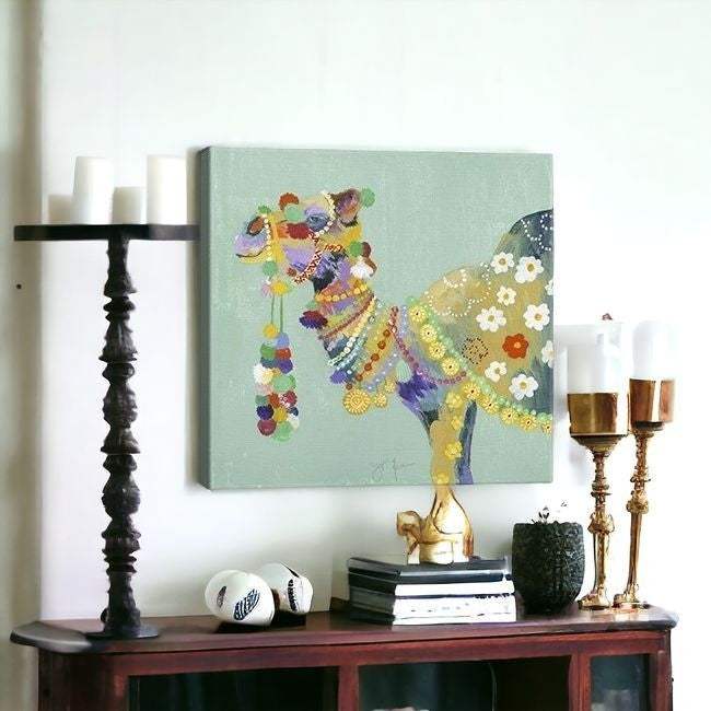 Moroccan Party Camel Unframed Print Wall Art - Image 4