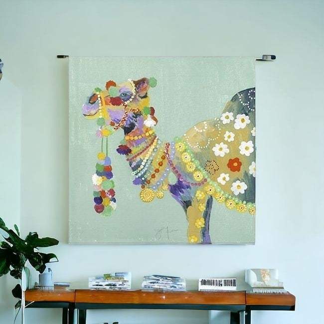 Moroccan Party Camel Unframed Print Wall Art - Image 3