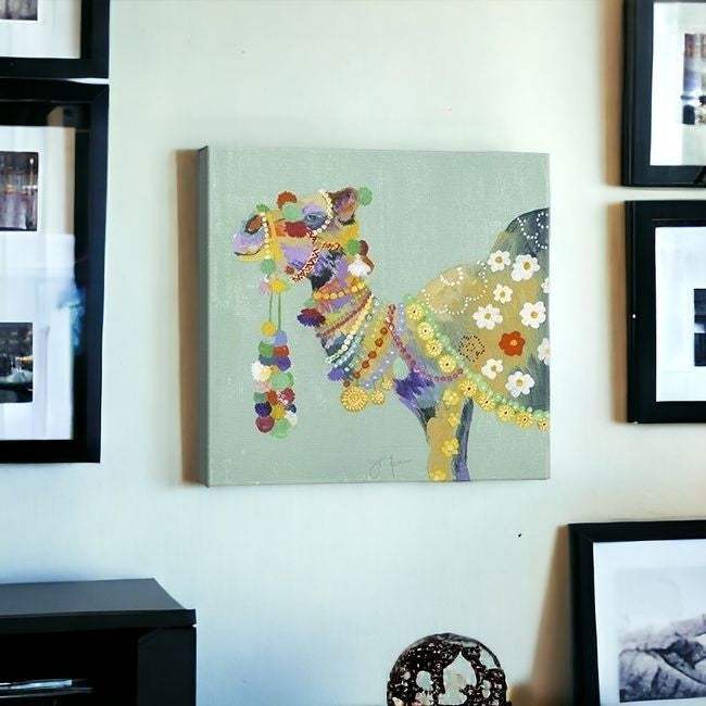 Moroccan Party Camel Unframed Print Wall Art - Image 4