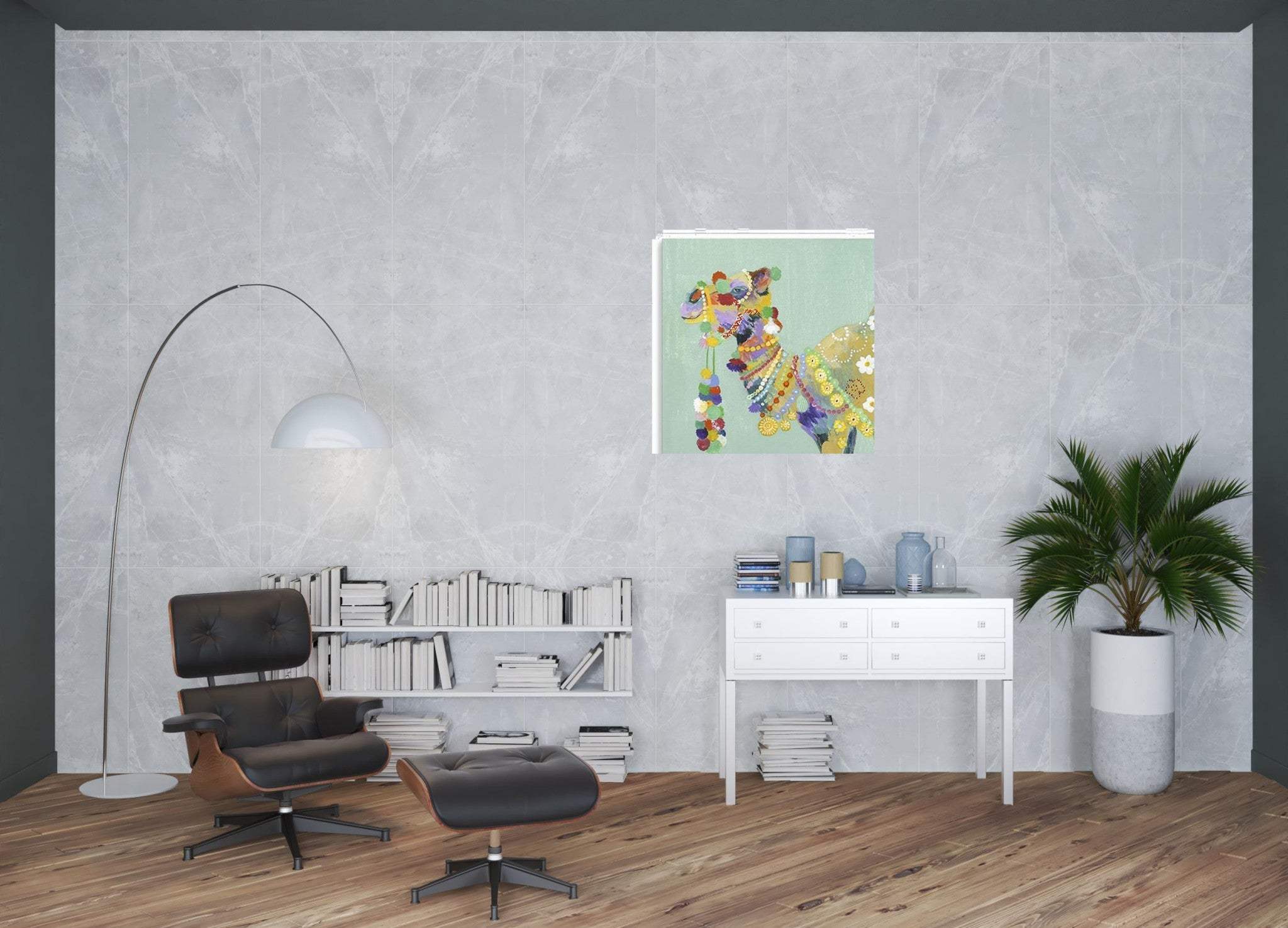 Moroccan Party Camel Unframed Print Wall Art - Image 5
