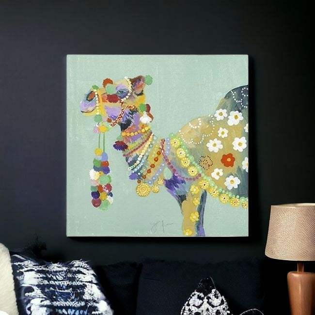 Moroccan Party Camel Unframed Print Wall Art - Image 6