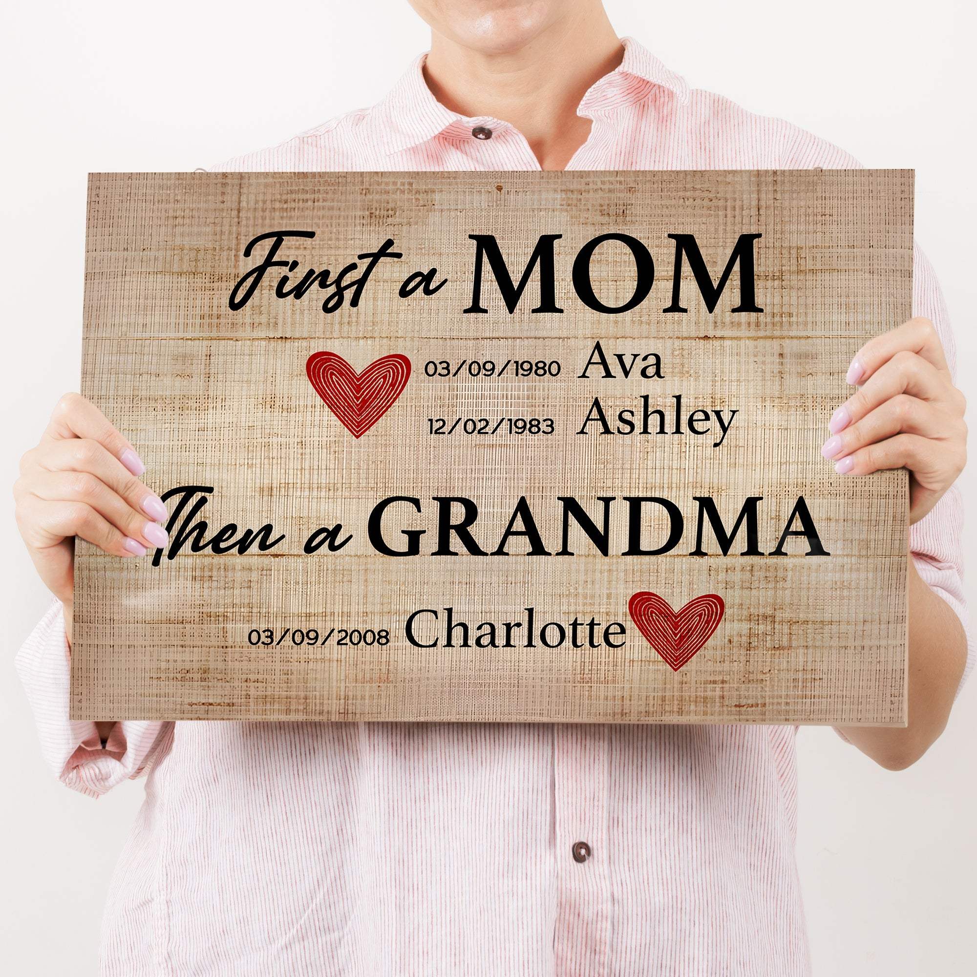 Mother's Day Sign First A Mom - Image 2