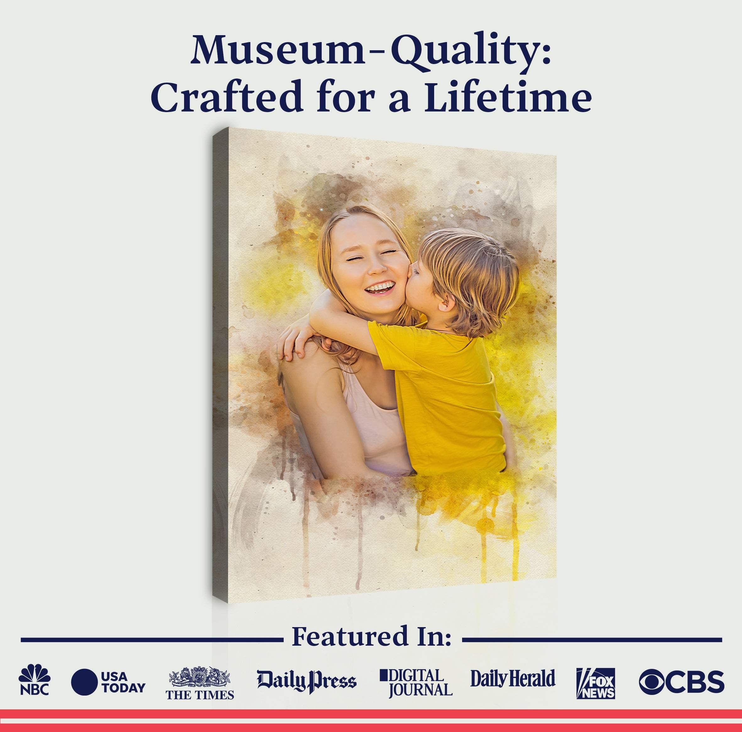 Mother's Day Watercolor Sign Mother and Child - Image 4