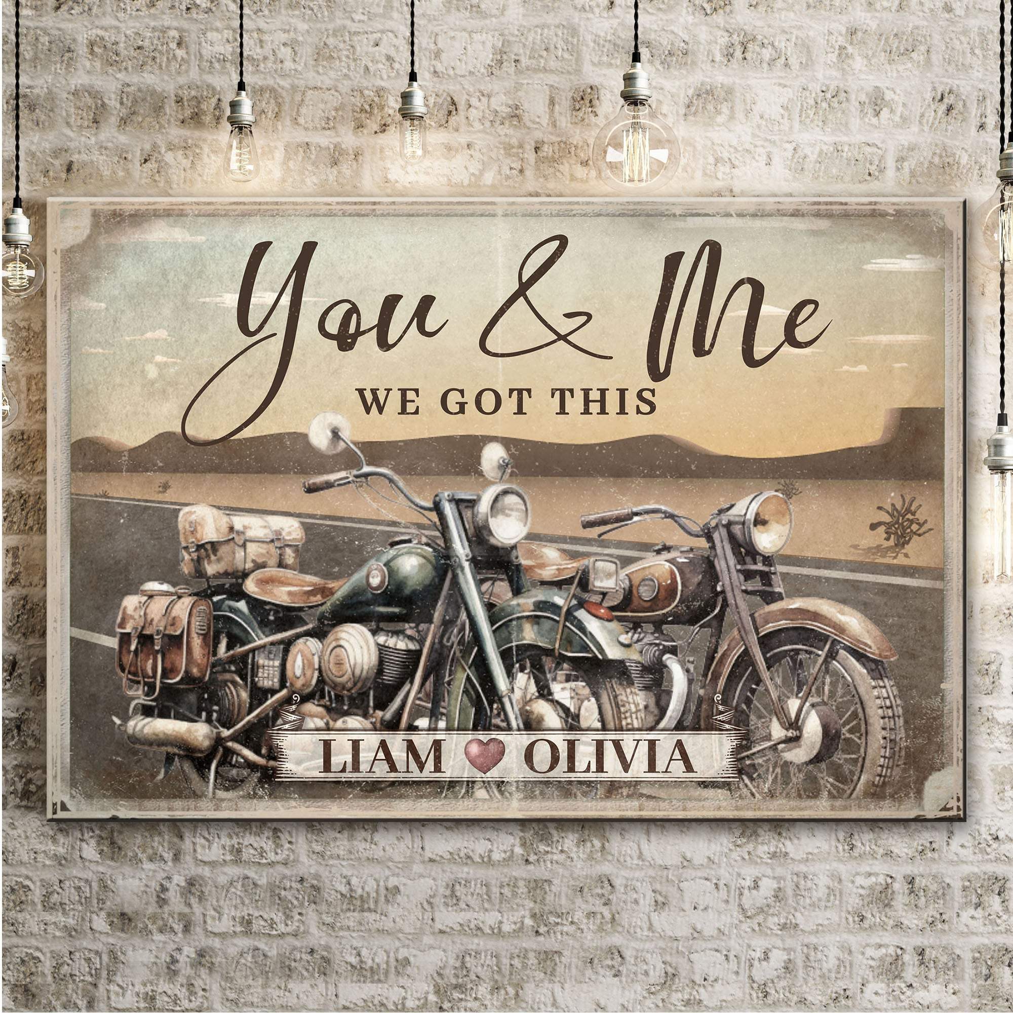 Motorcycle Themed We Got This Couple Sign - Image 2