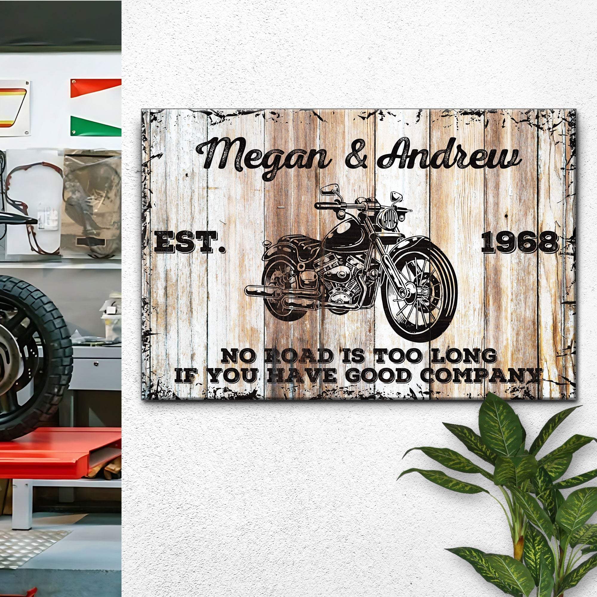 Motorcycle Wood Sign - Image 3