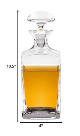 Mouth Blown European Crystal Scotch Or Whiskey Decanter 34 Oz - Image 6