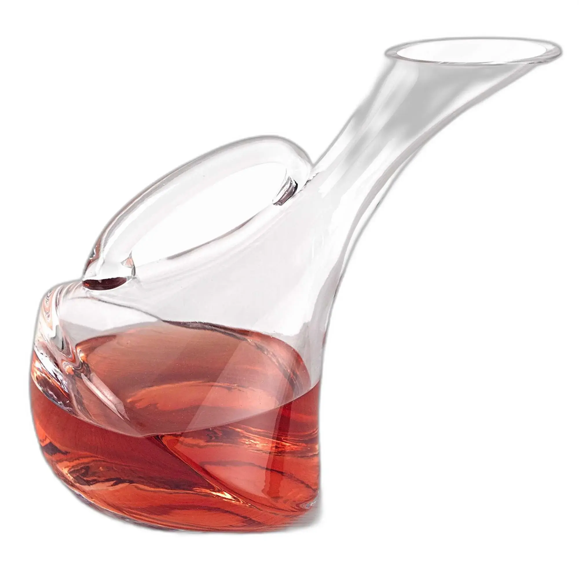 Mouth Blown Glass Wine Carafe  32 Oz - Image 6