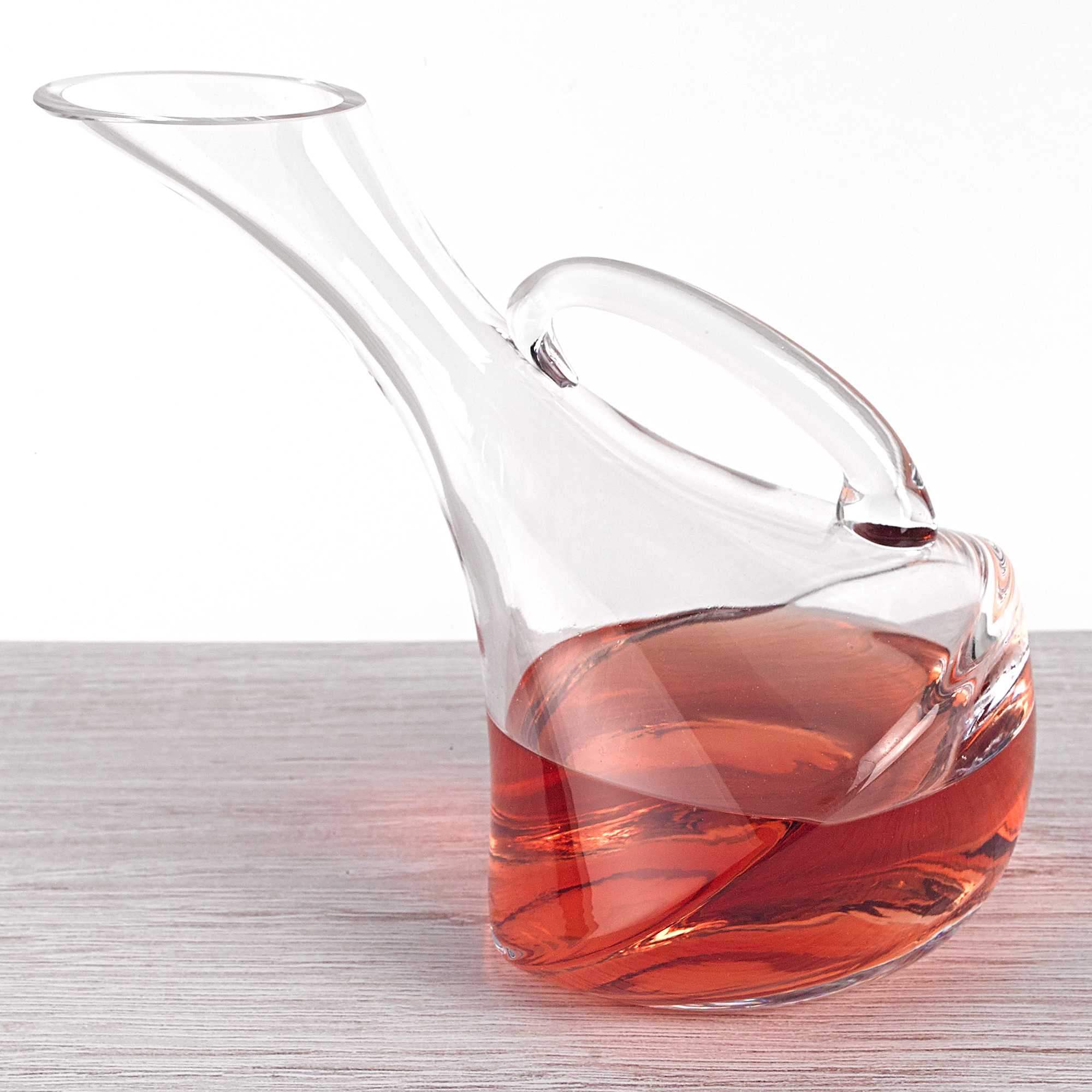 Mouth Blown Glass Wine Carafe  32 Oz - Image 7