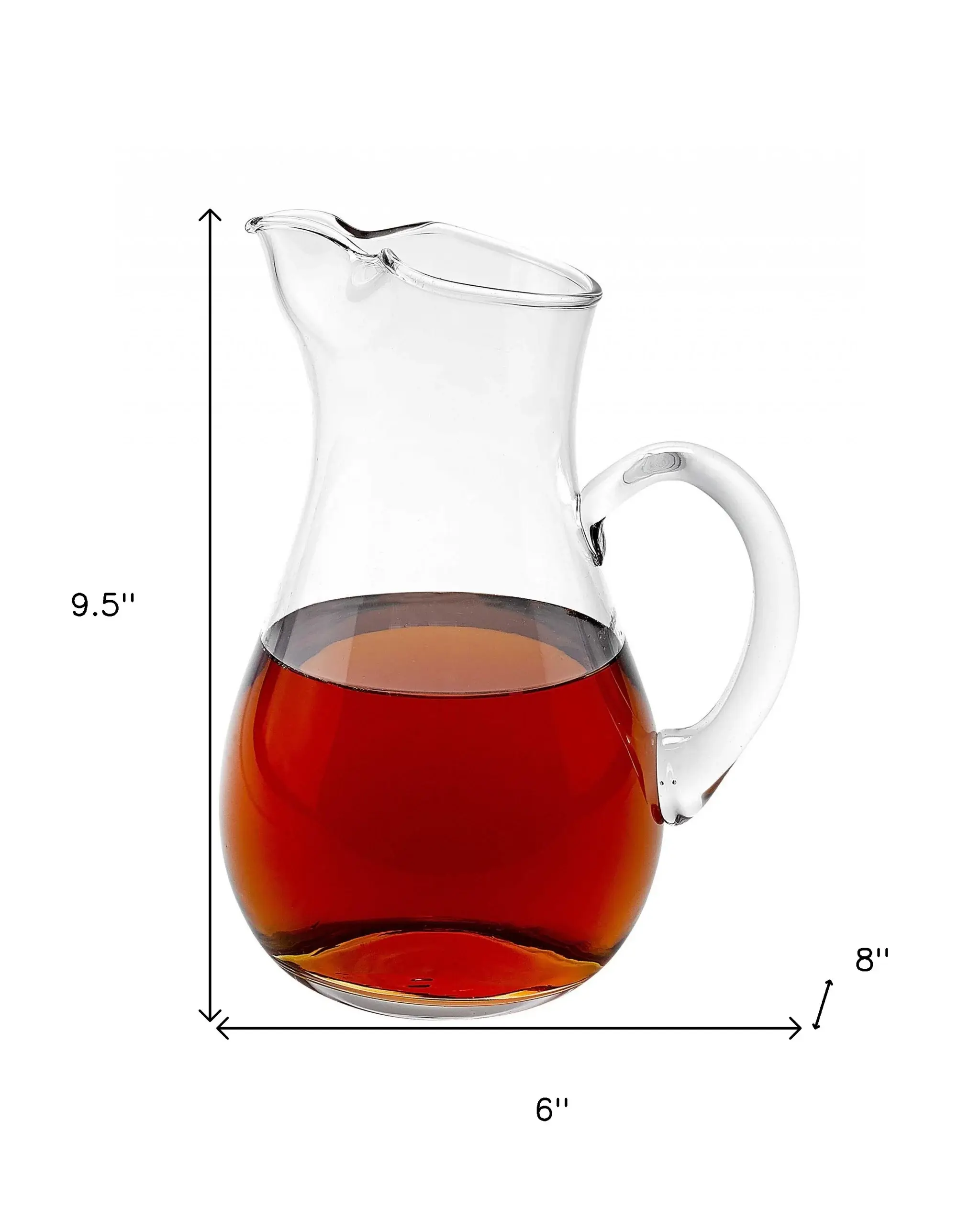 Mouth Blown Ice Tea  Martini Or Water Glass Pitcher  36 Oz - Image 7