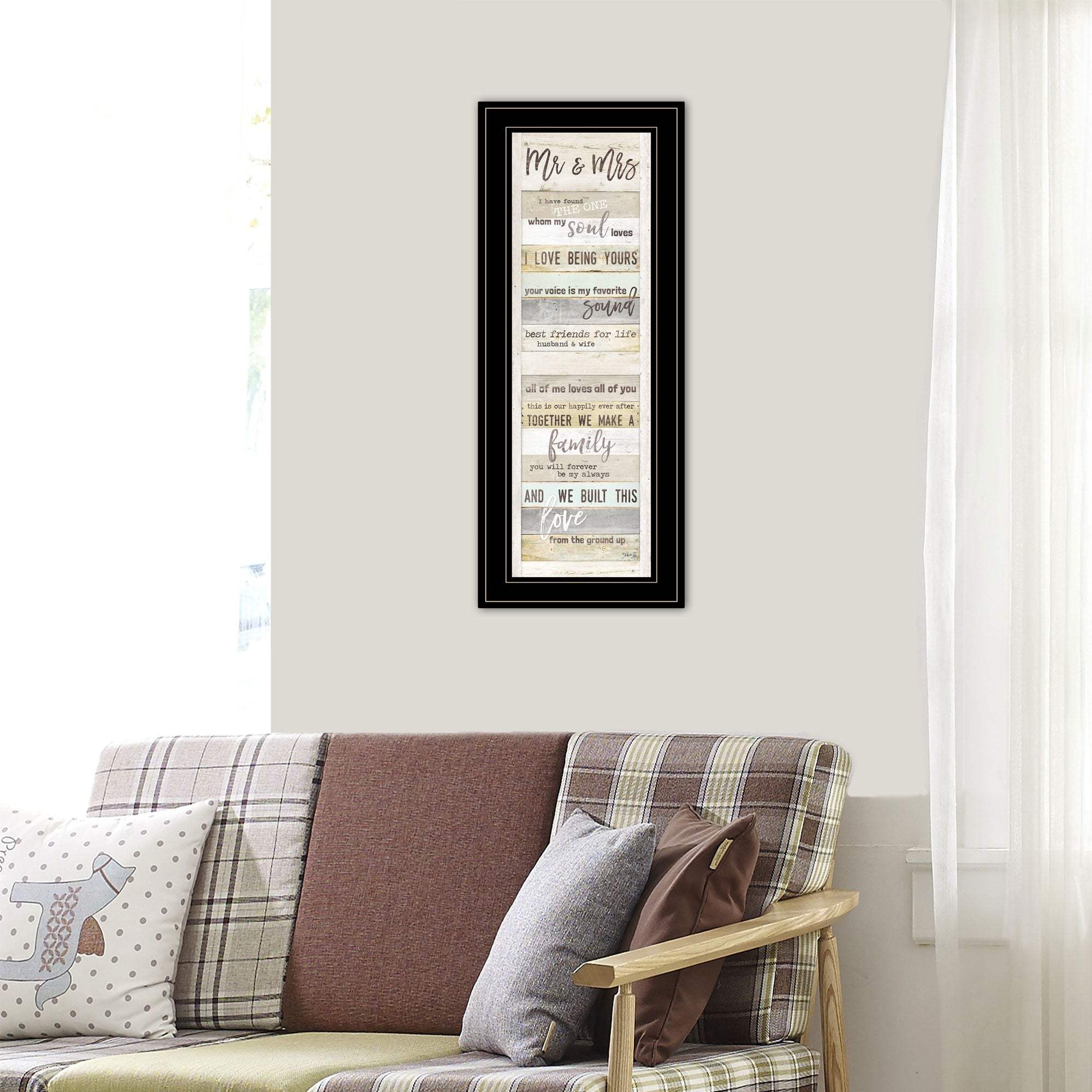 Mr and Mrs 1 Black Framed Print Wall Art - Image 4