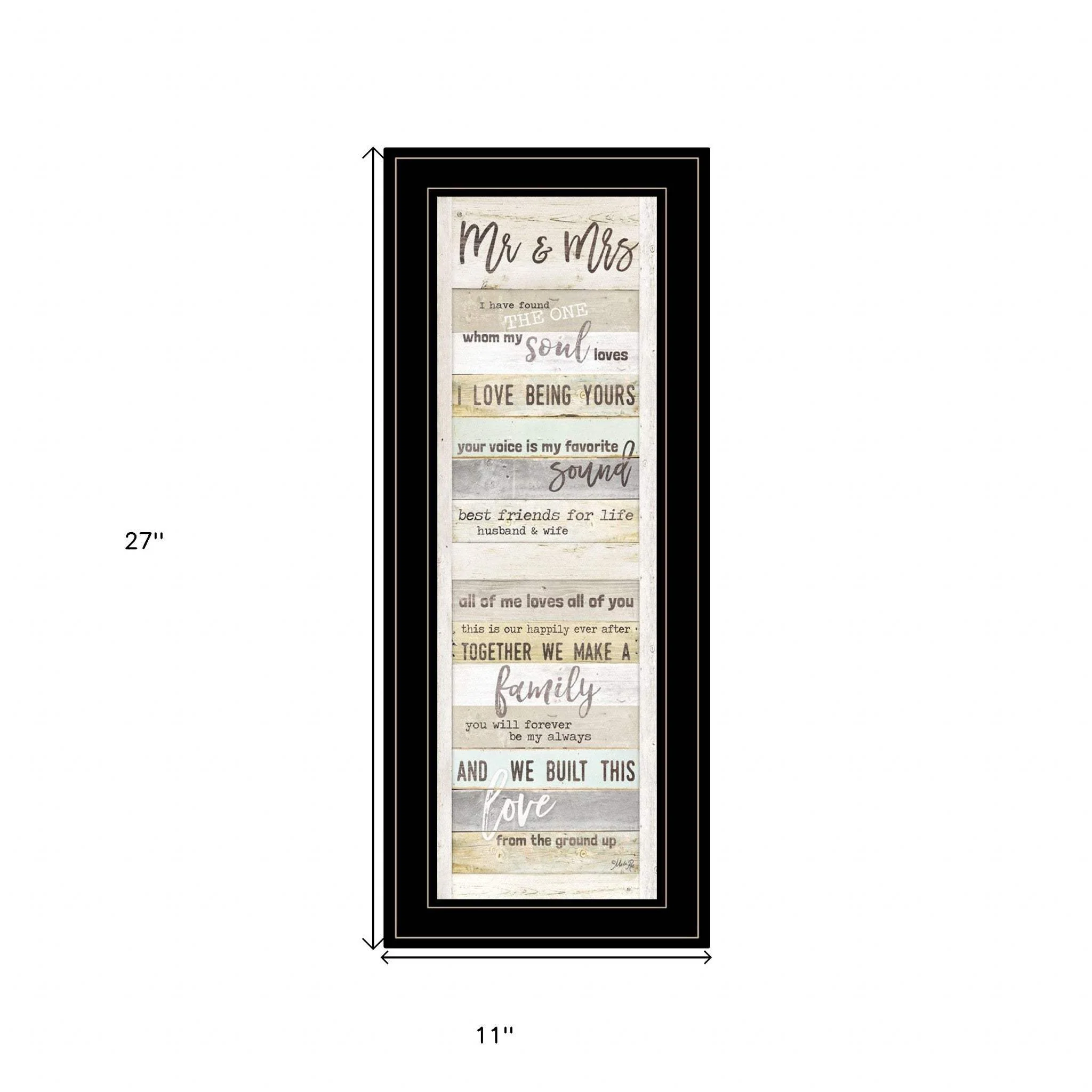 Mr and Mrs 1 Black Framed Print Wall Art - Image 5