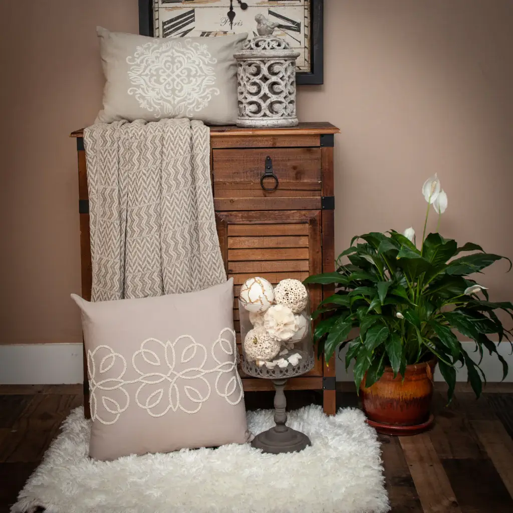 Multi Beige Herringbone Woven Handloom Throw - Image 8