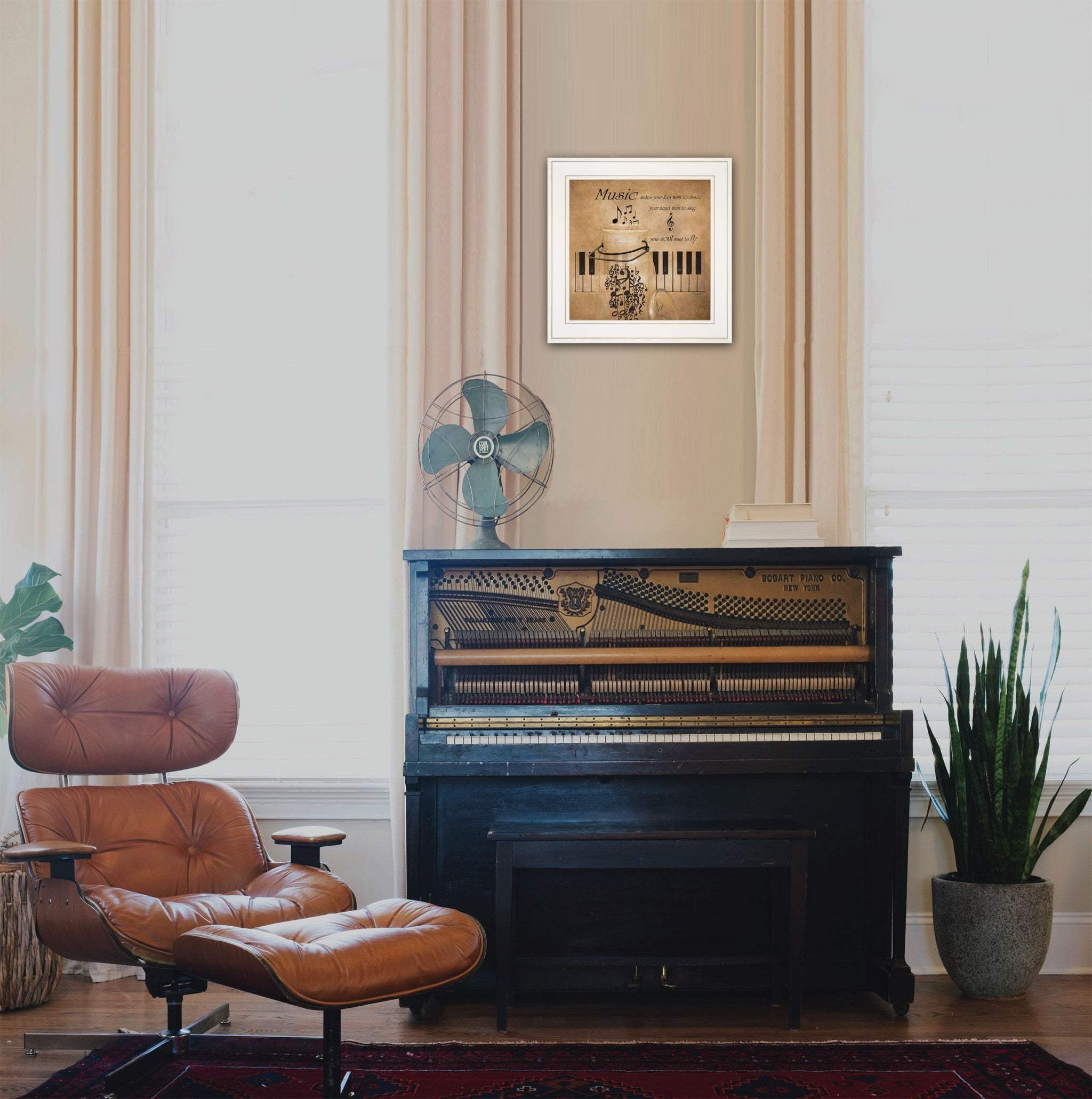 Music 1 White Framed Print Wall Art - Image 5