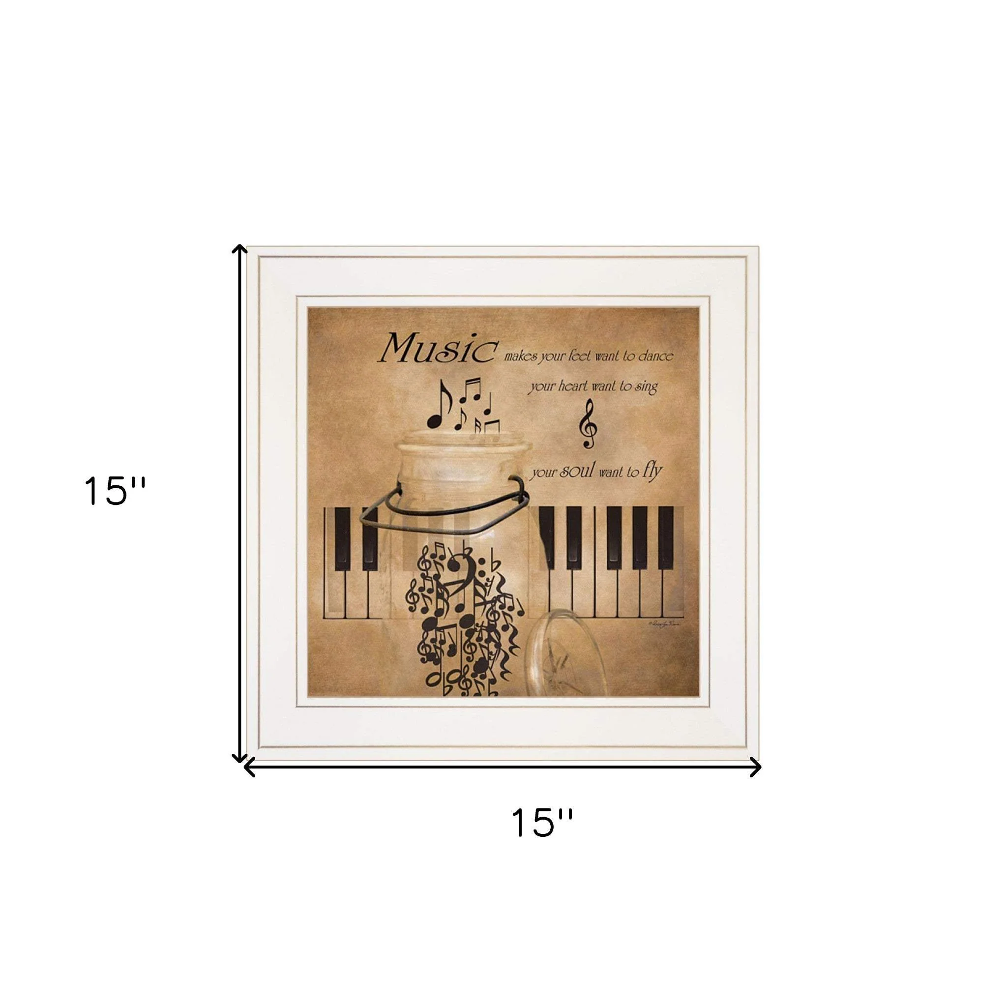 Music 1 White Framed Print Wall Art - Image 6