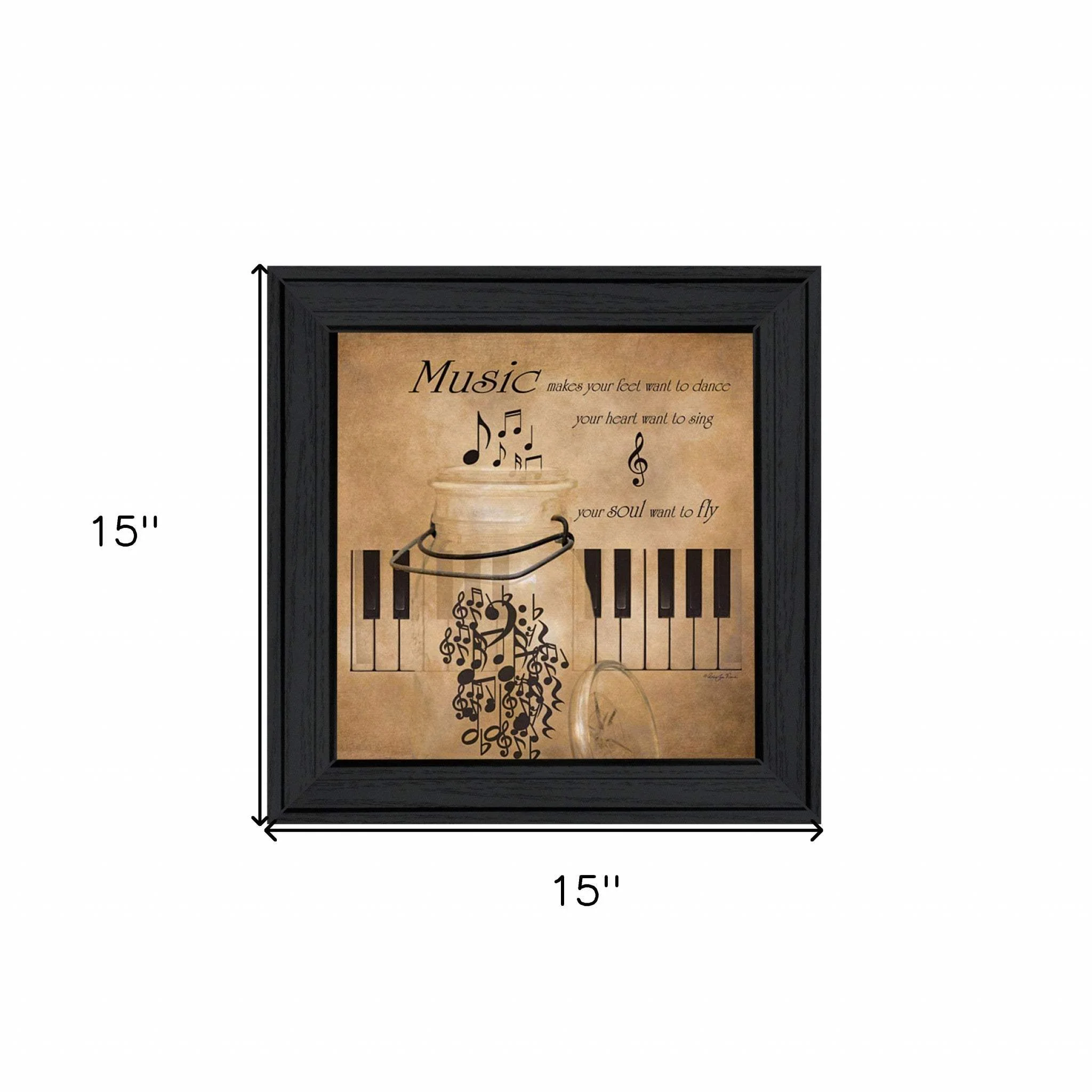 Music 3 Black Framed Print Wall Art - Image 4