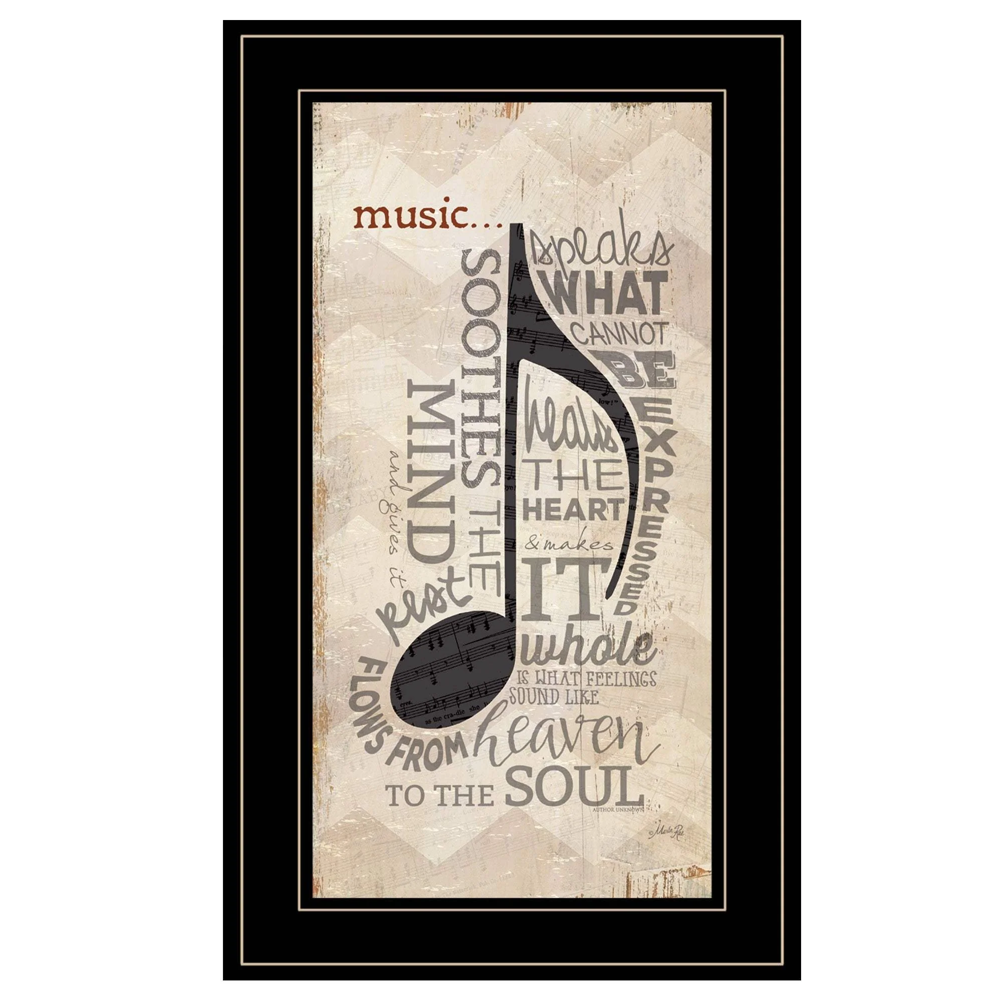 Music 5 Black Framed Print Wall Art - Image 2