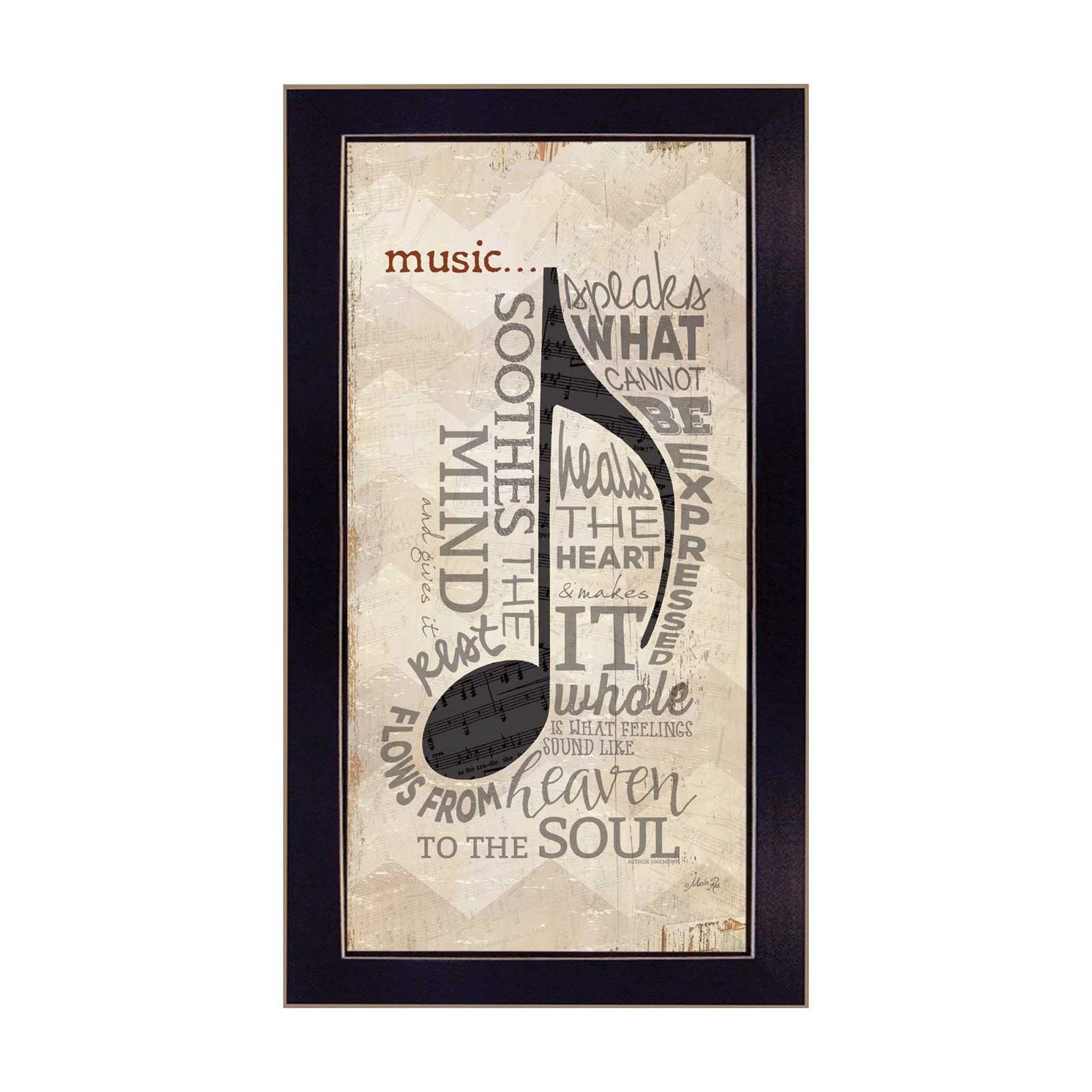 Music 6 Black Framed Print Wall Art - Image 2