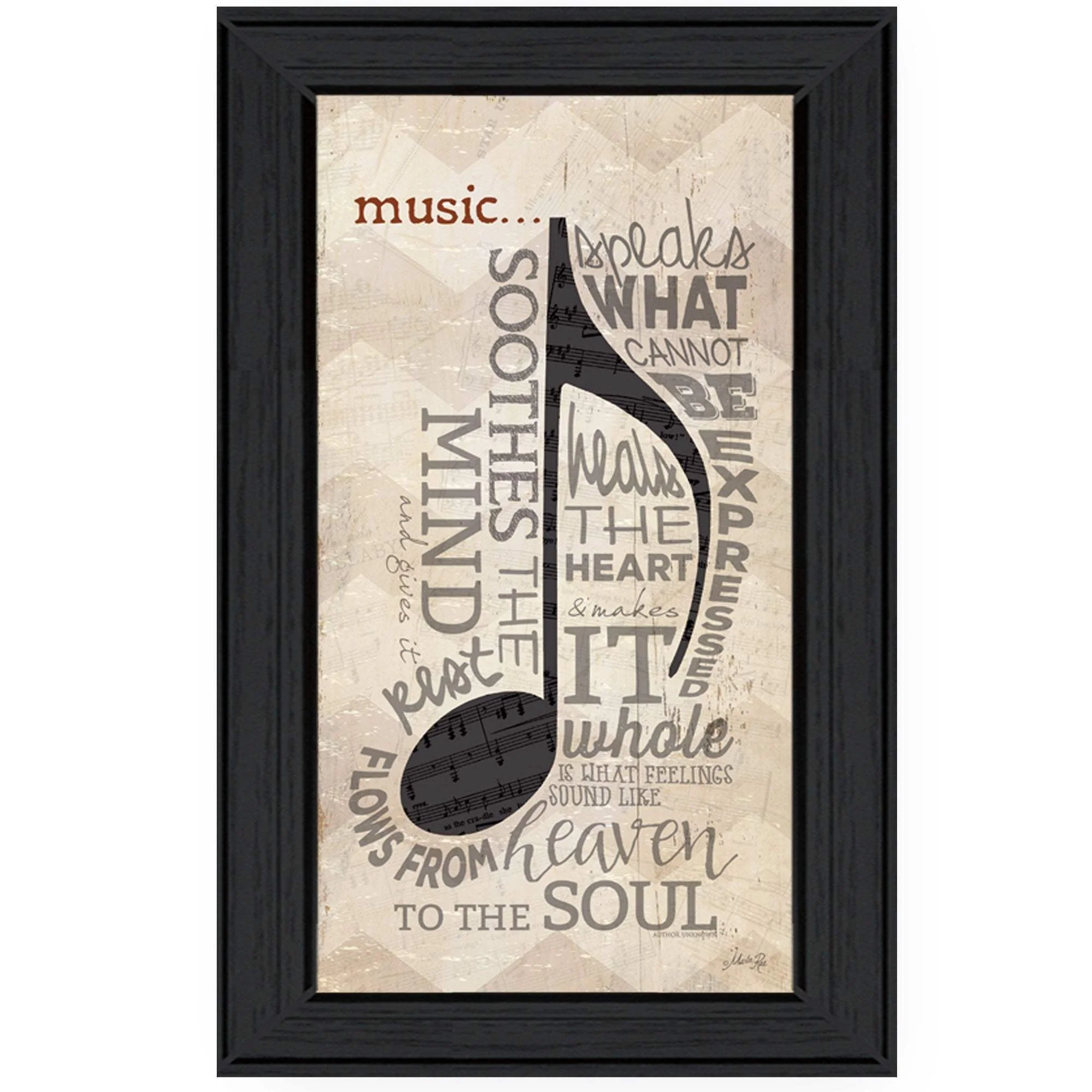 Music 7 Black Framed Print Wall Art - Image 2
