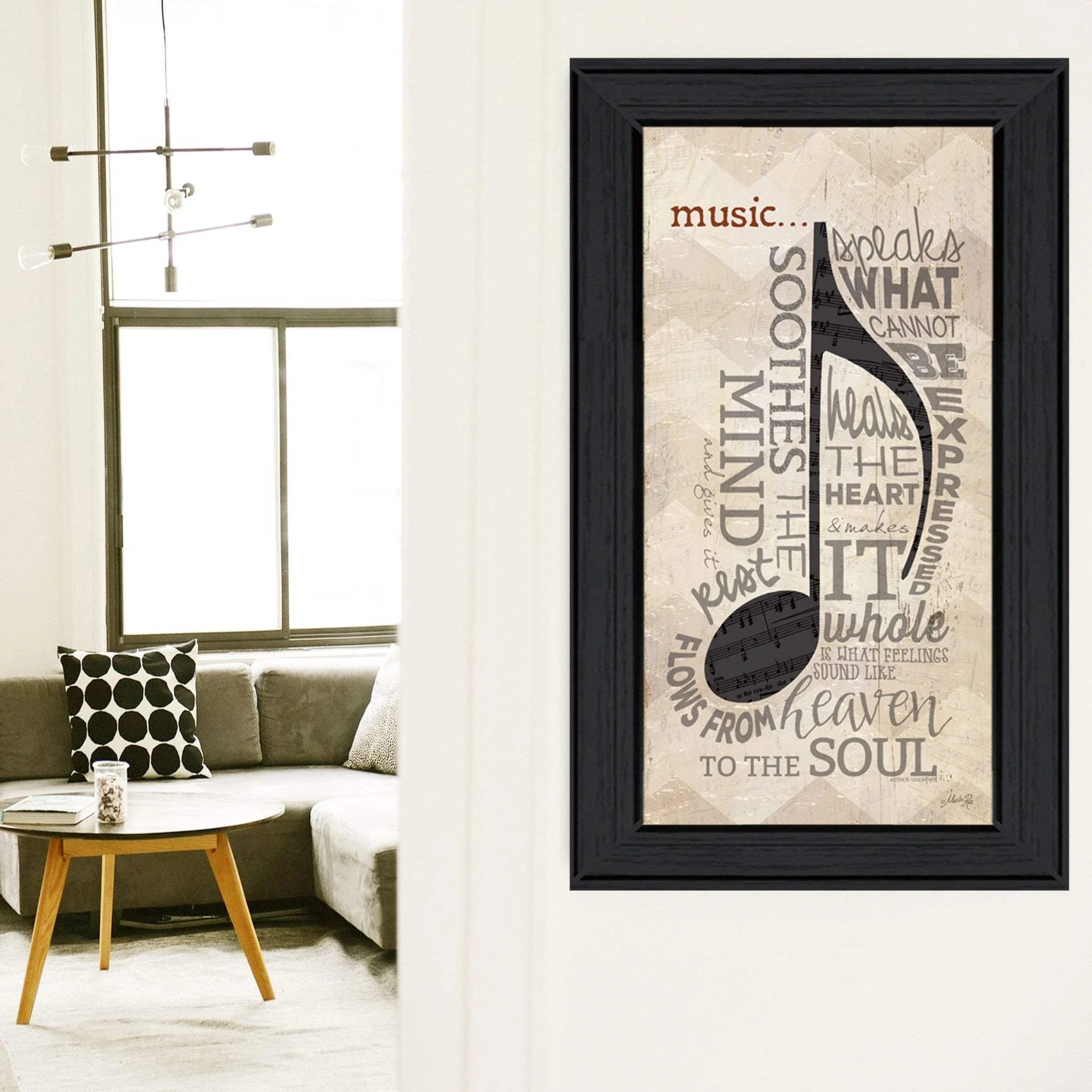 Music 7 Black Framed Print Wall Art - Image 4