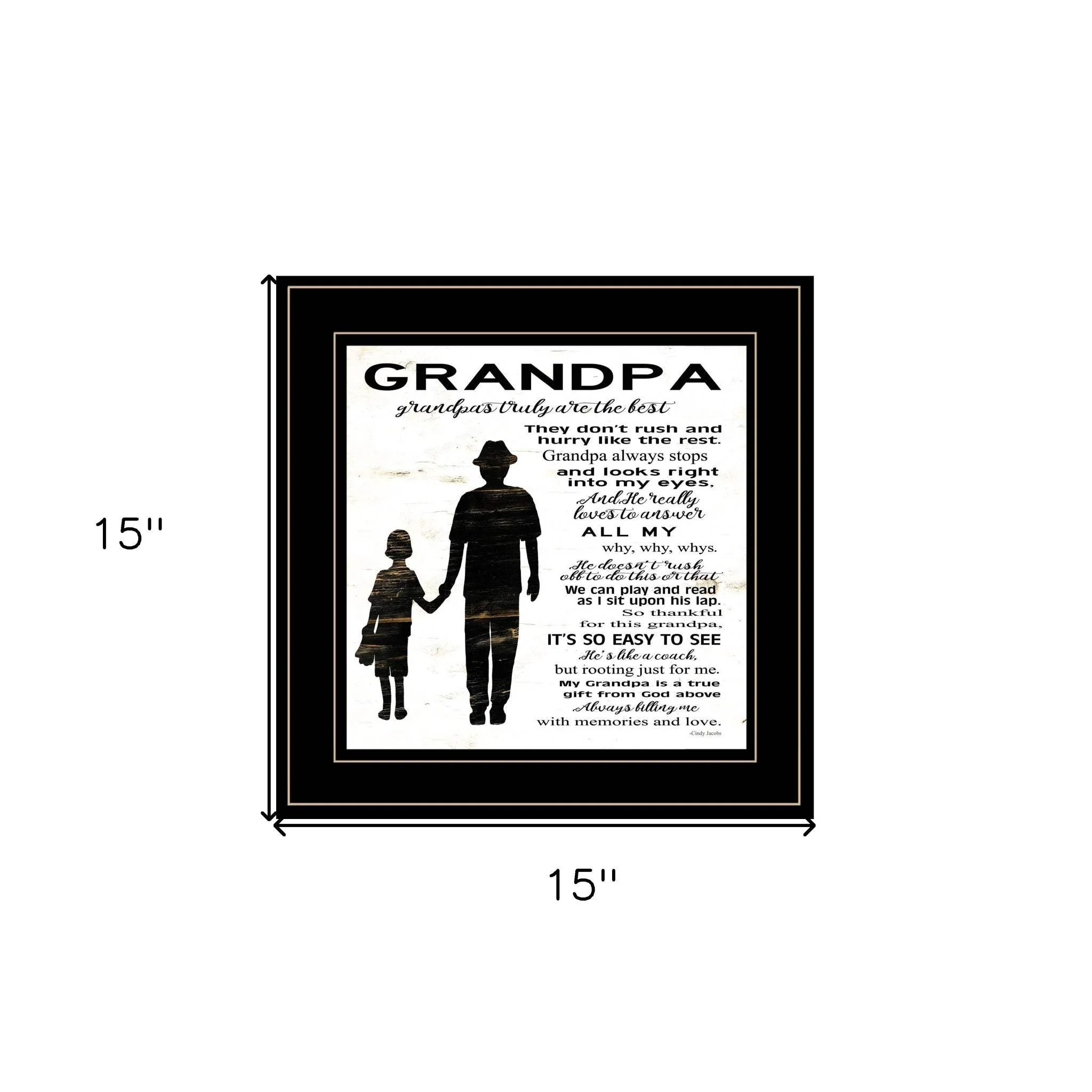 My Grandpa is the Best 1 Black Framed Print Wall Art - Image 5