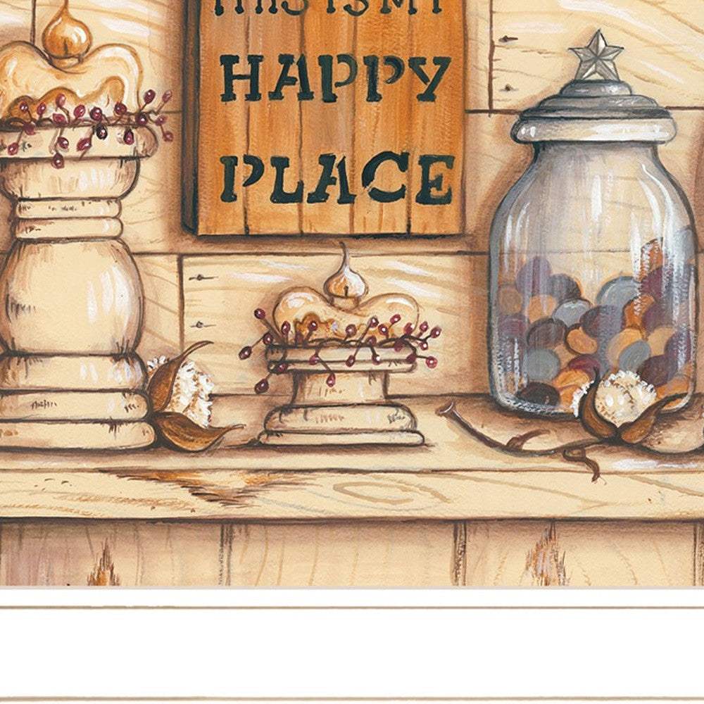 My Happy Place 1 White Framed Print Wall Art - Image 4
