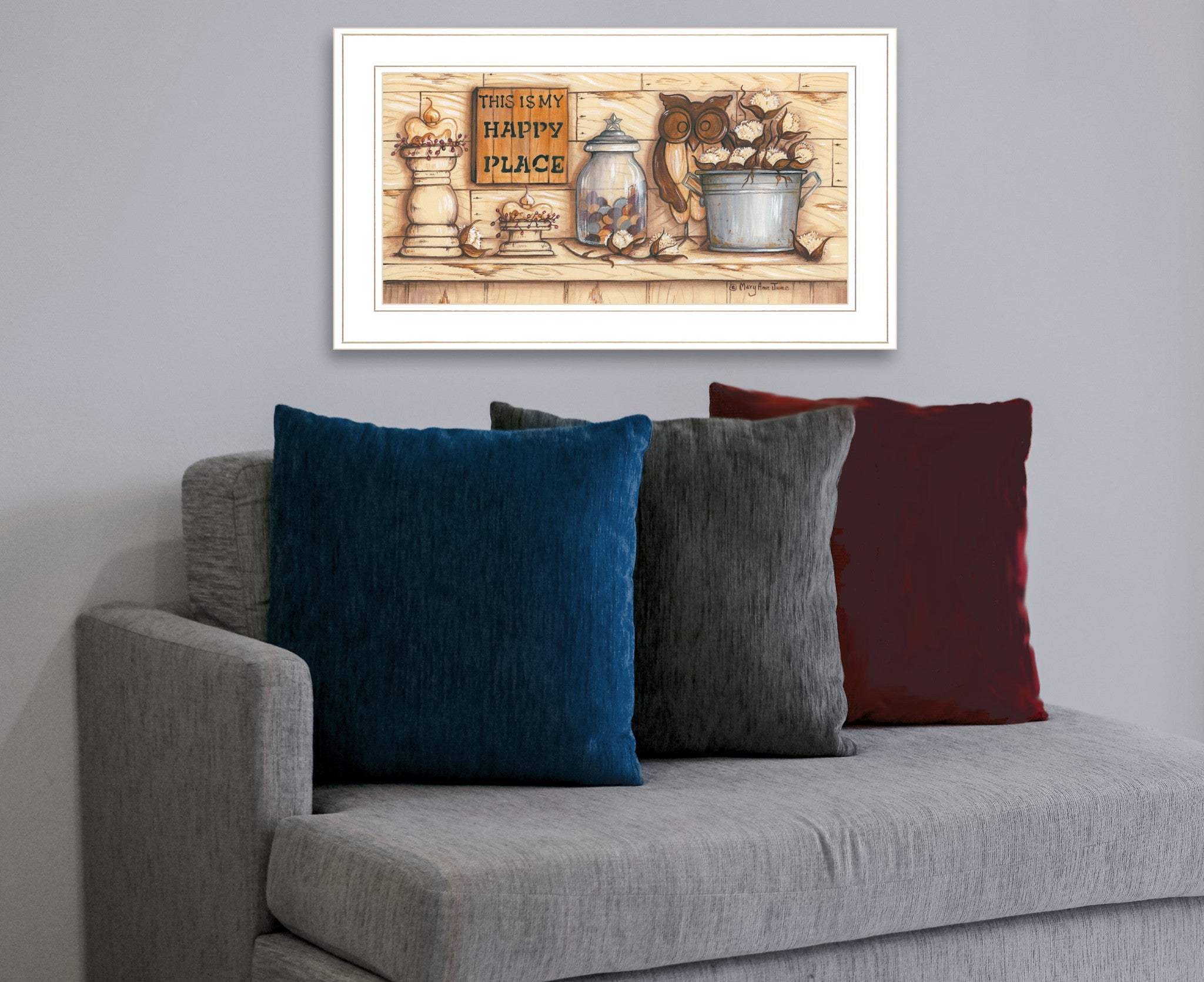 My Happy Place 1 White Framed Print Wall Art - Image 6