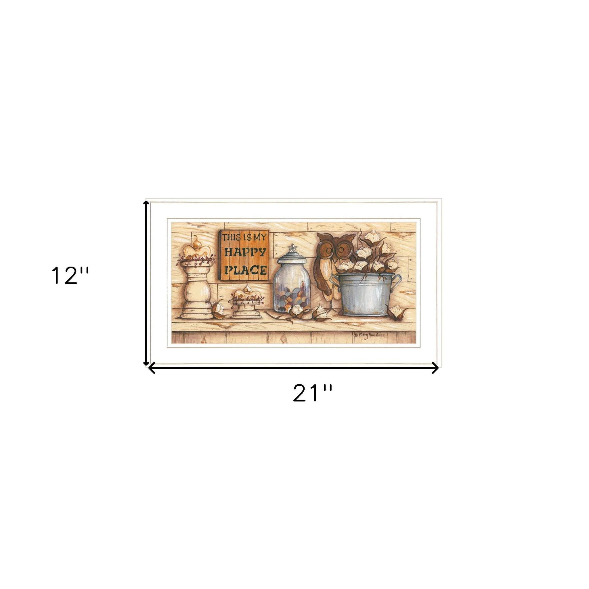 My Happy Place 1 White Framed Print Wall Art - Image 7