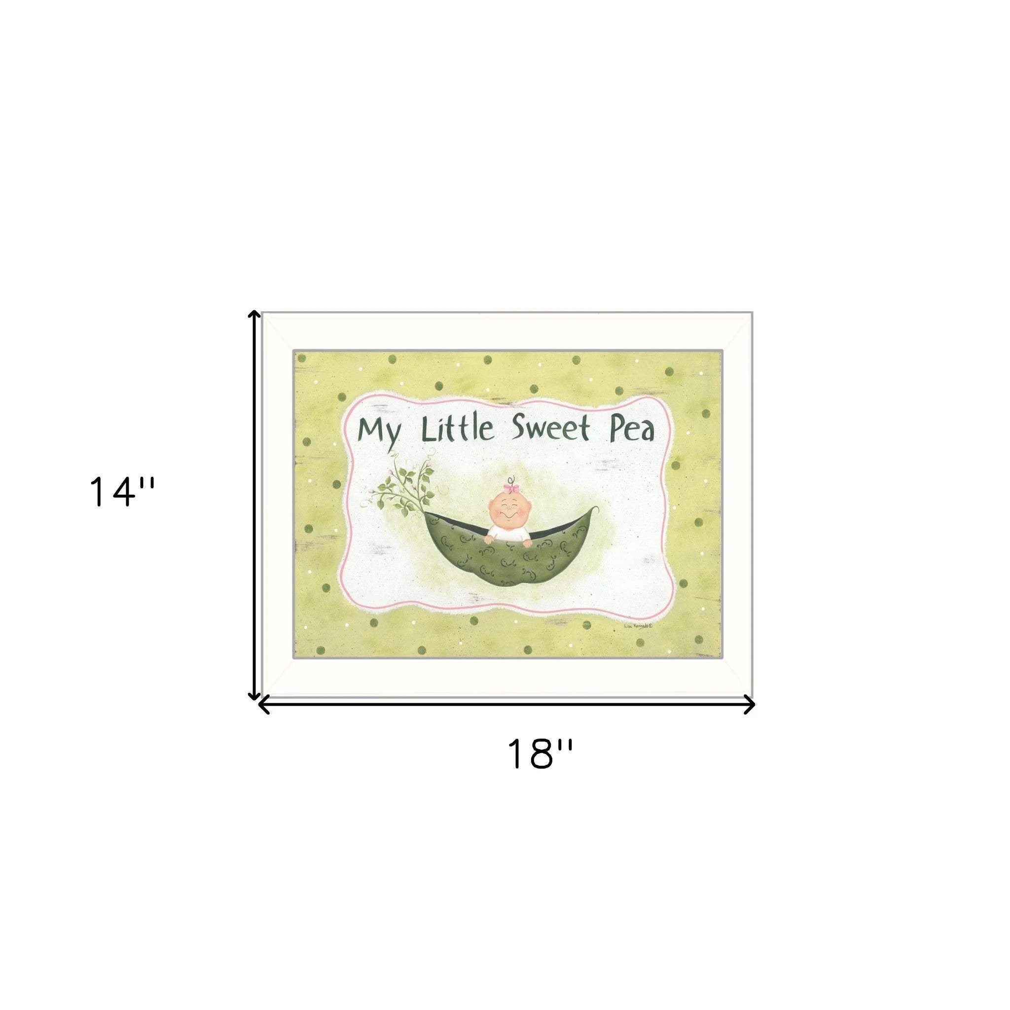 My Little Sweet Pea White Framed Print Wall Art - Image 6