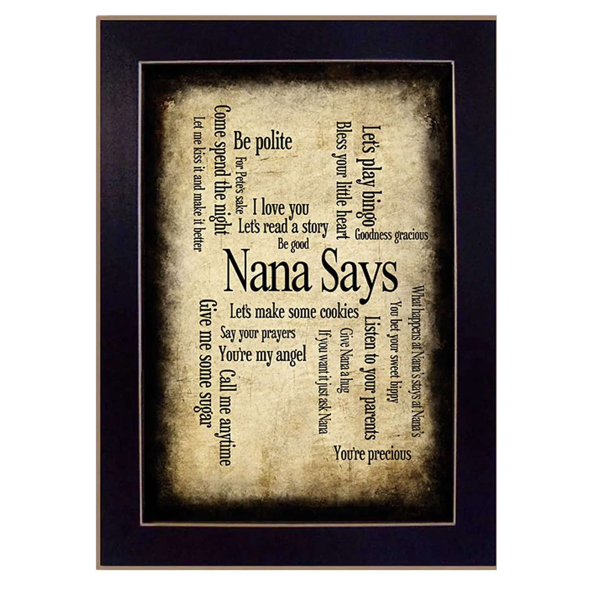 Nana Says Black Framed Print Wall Art - Image 2