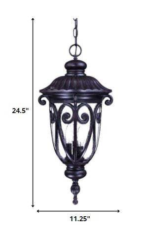 Naples 3-Light Marbelized Mahogany Hanging Light - Image 6