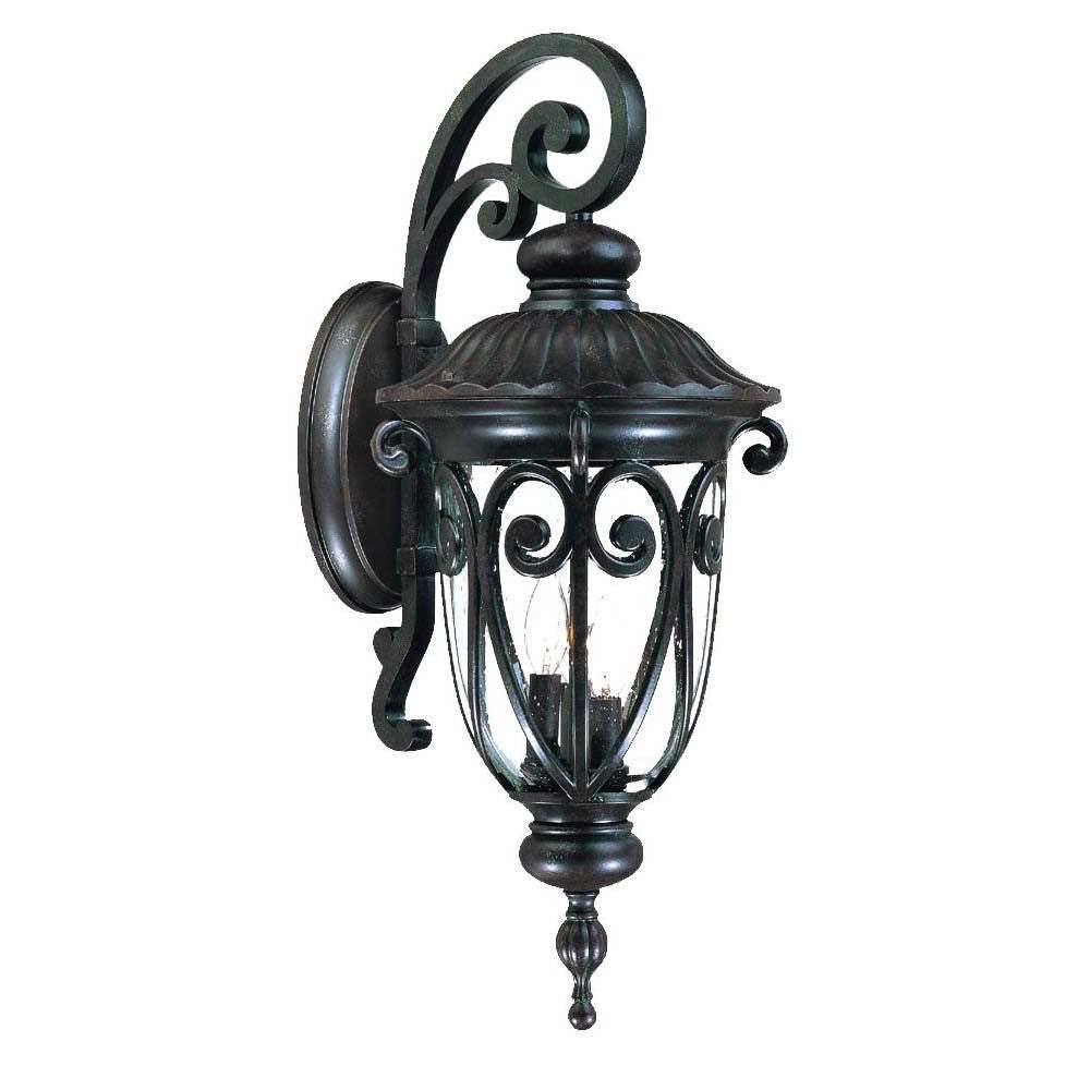 Naples 3-Light Marbelized Mahogany Wall Light - Image 2