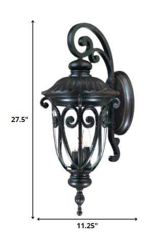 Naples 3-Light Marbelized Mahogany Wall Light - Image 5