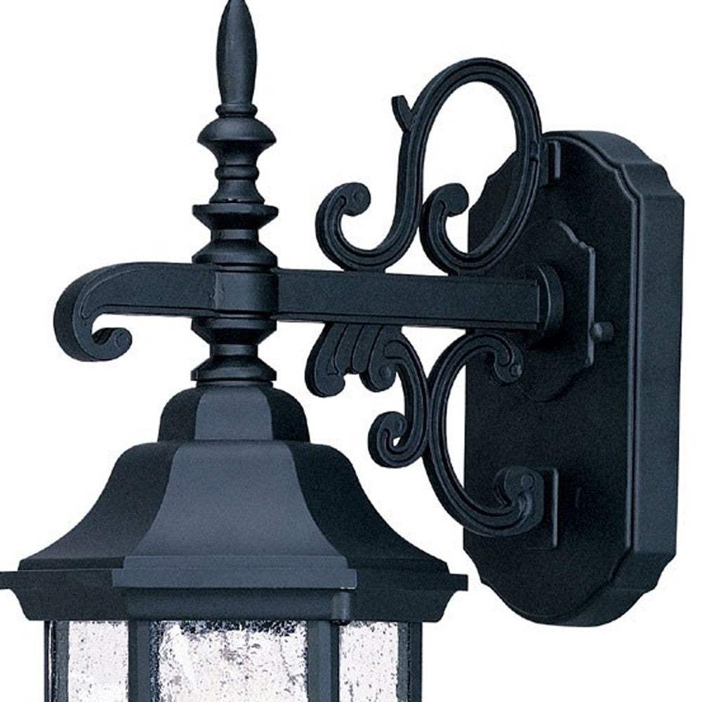 Narrow Matte Black Domed Hanging Lantern Wall Light - Image 4