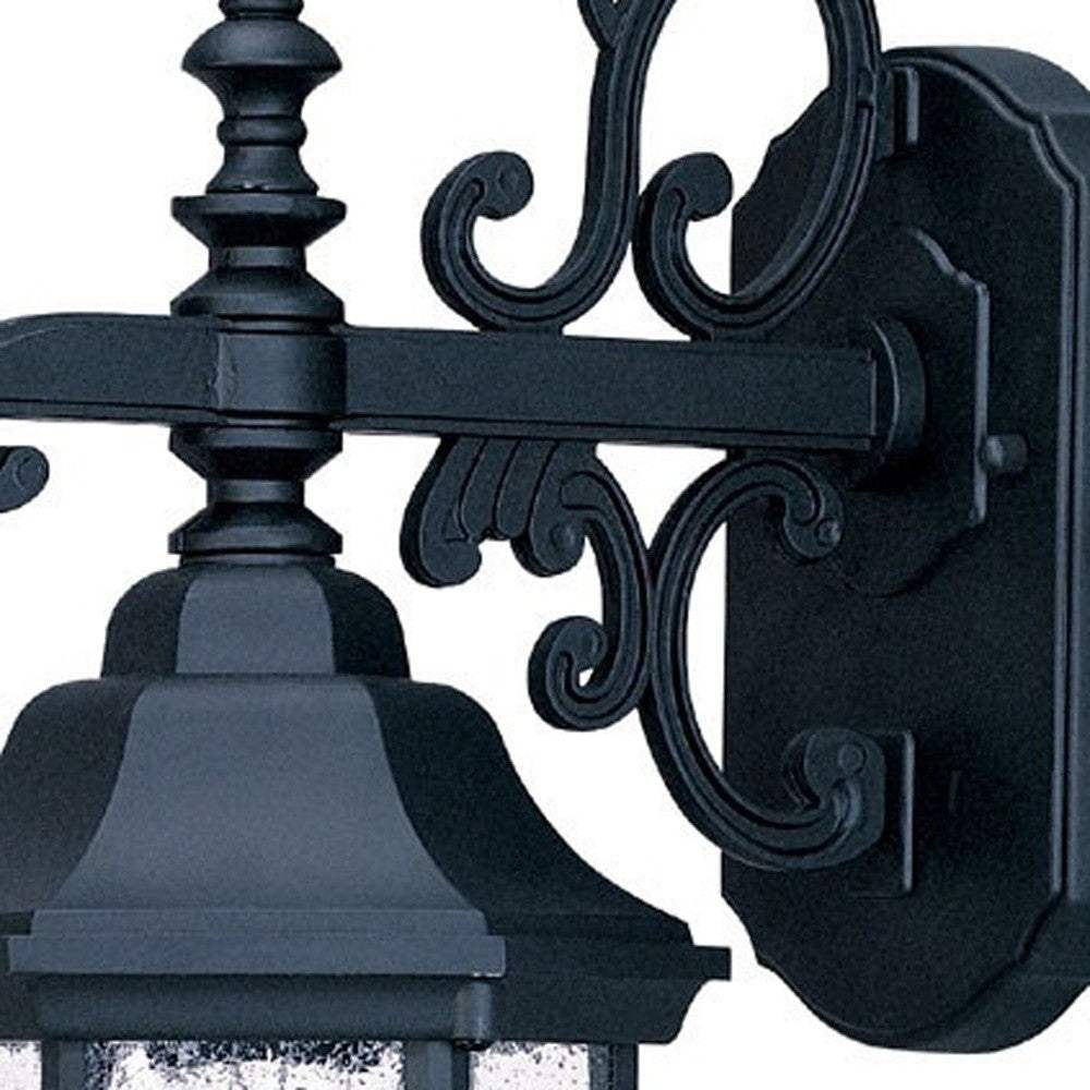 Narrow Matte Black Domed Hanging Lantern Wall Light - Image 5