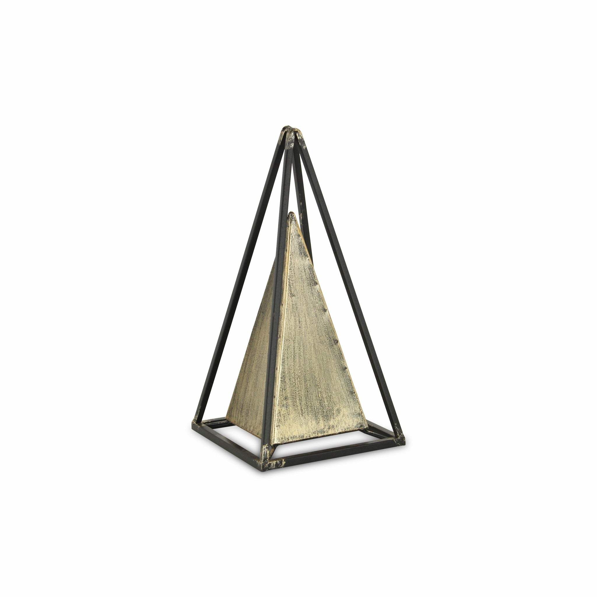 Narrow Metal Triangular Decorative Sculpture - Image 2