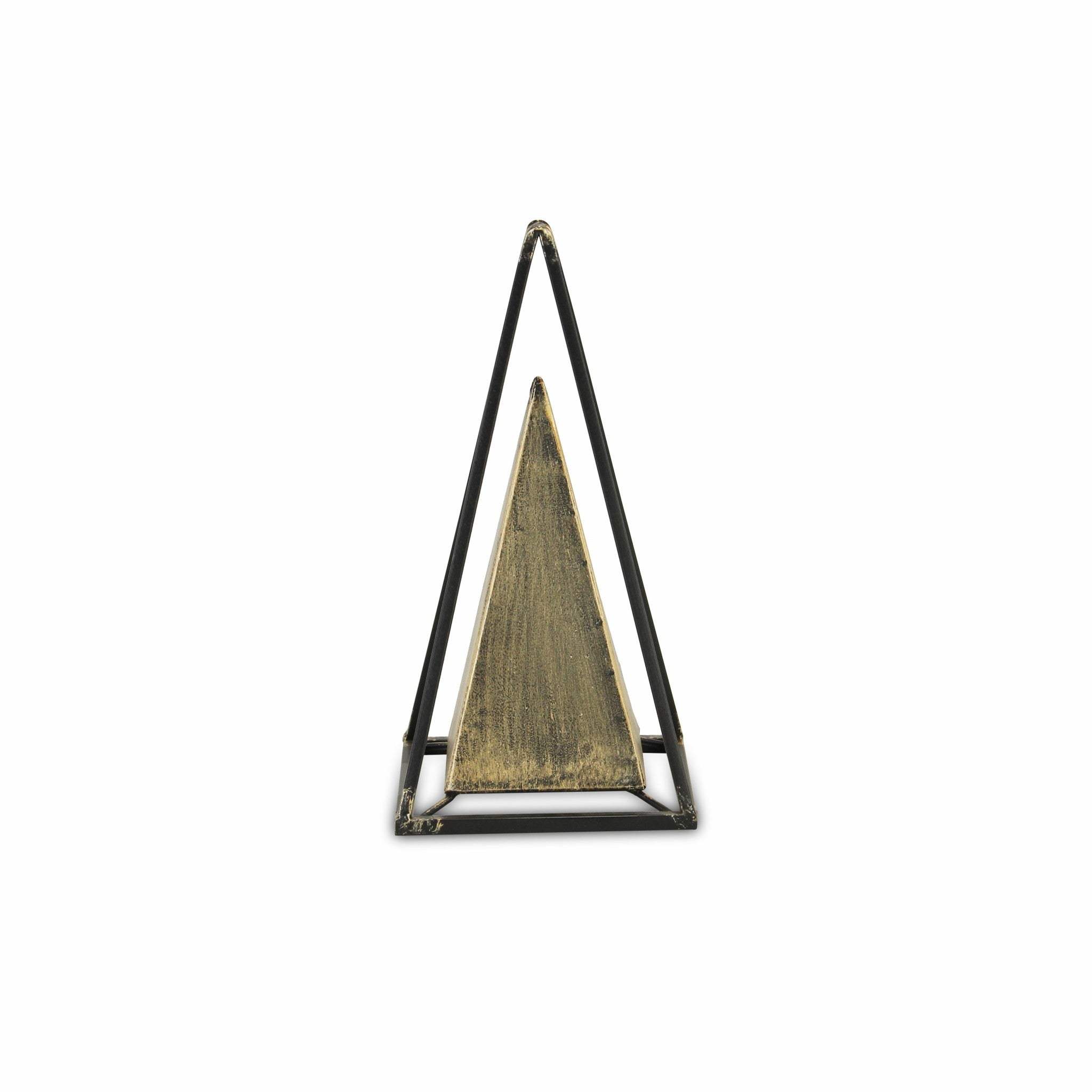 Narrow Metal Triangular Decorative Sculpture - Image 4