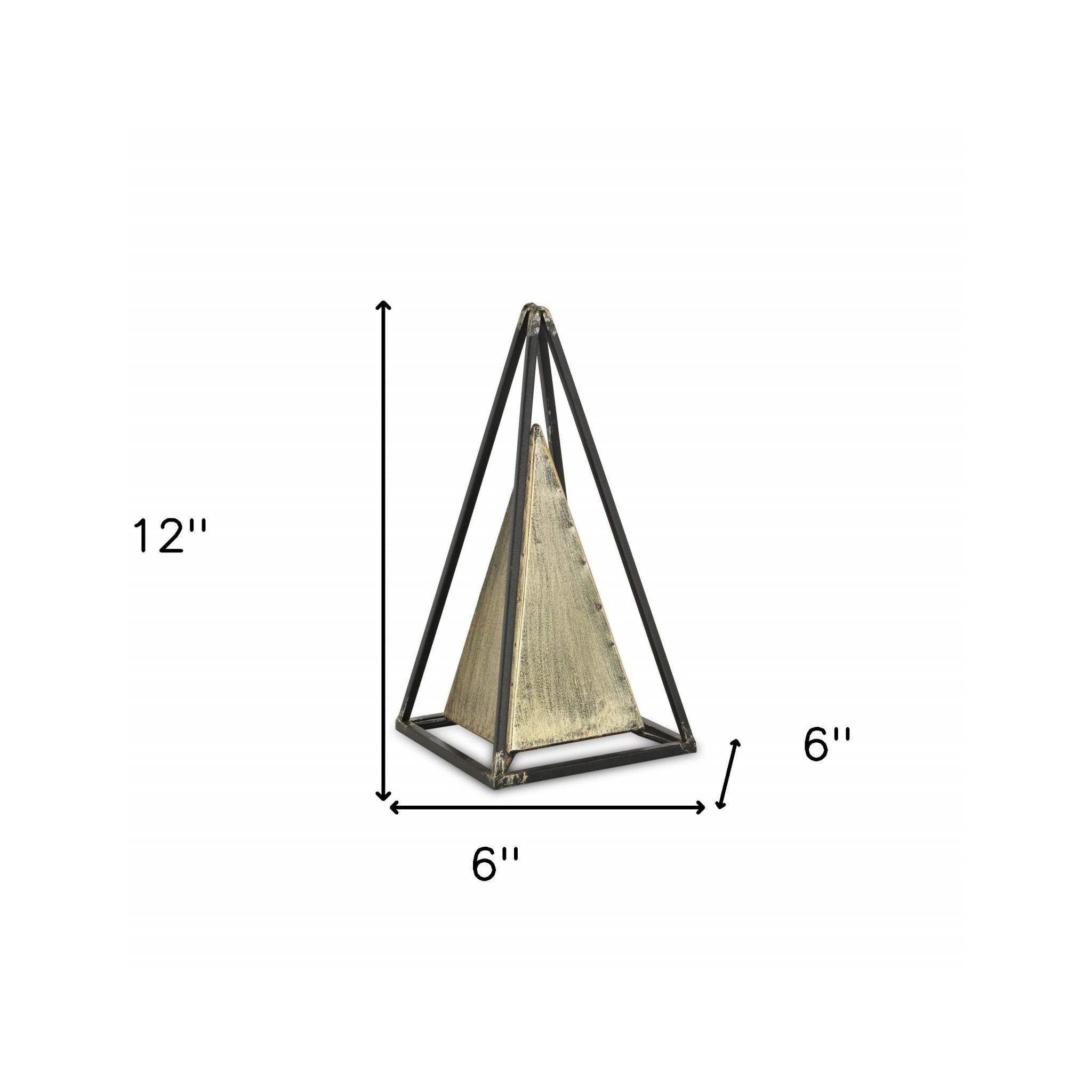 Narrow Metal Triangular Decorative Sculpture - Image 6