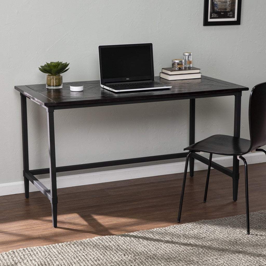 Natural Black Reclaimed Wood Desk - Image 7
