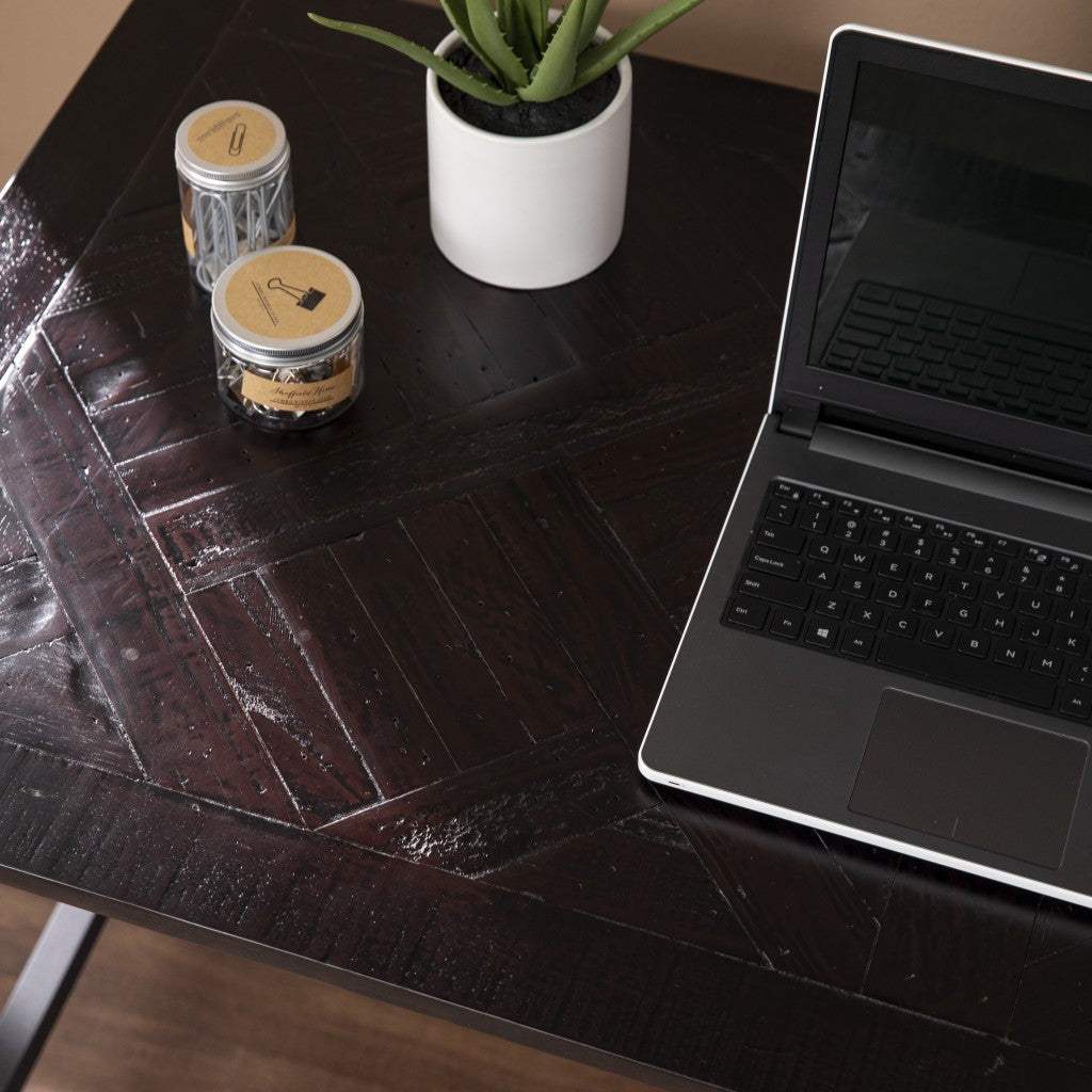 Natural Black Reclaimed Wood Desk - Image 8