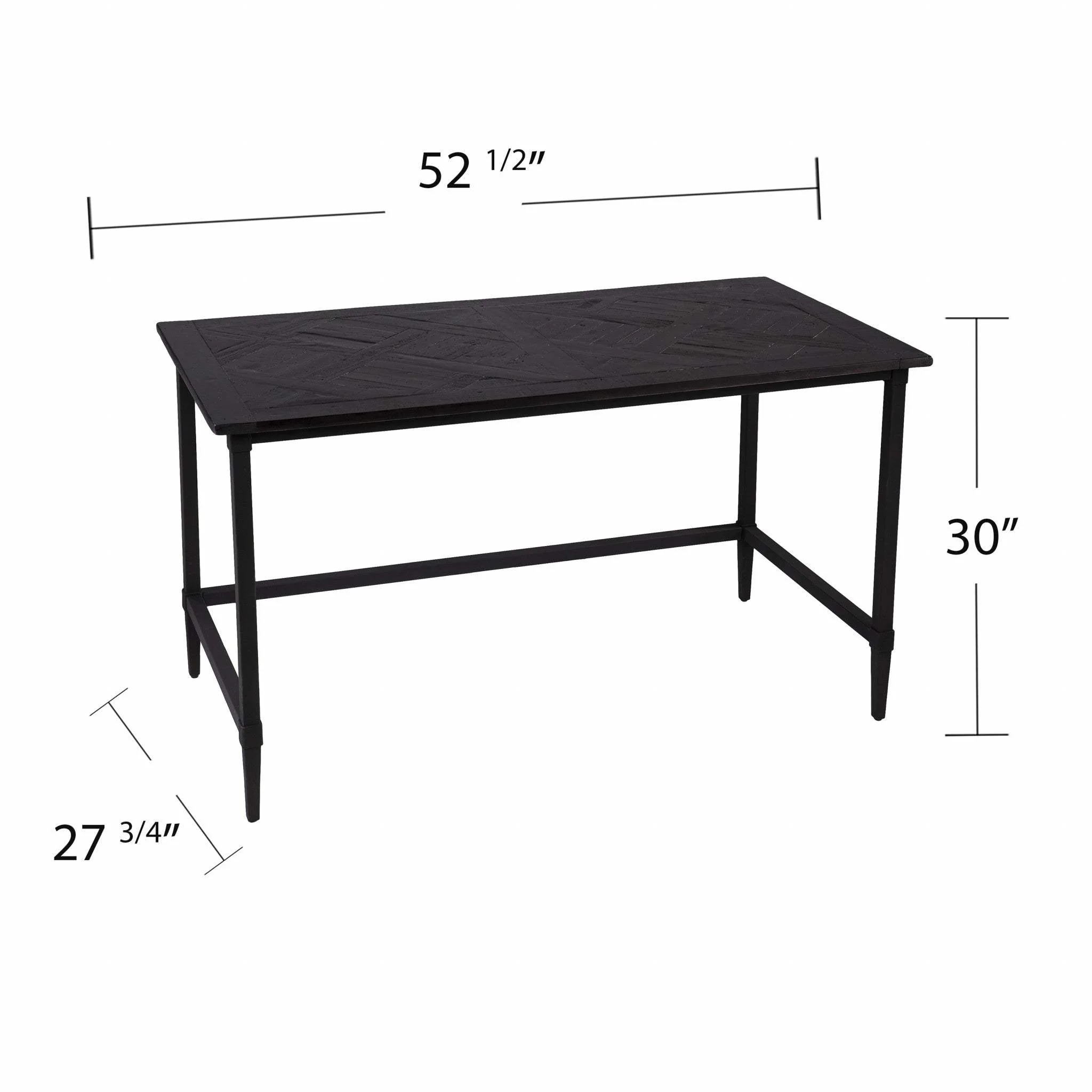 Natural Black Reclaimed Wood Desk - Image 9