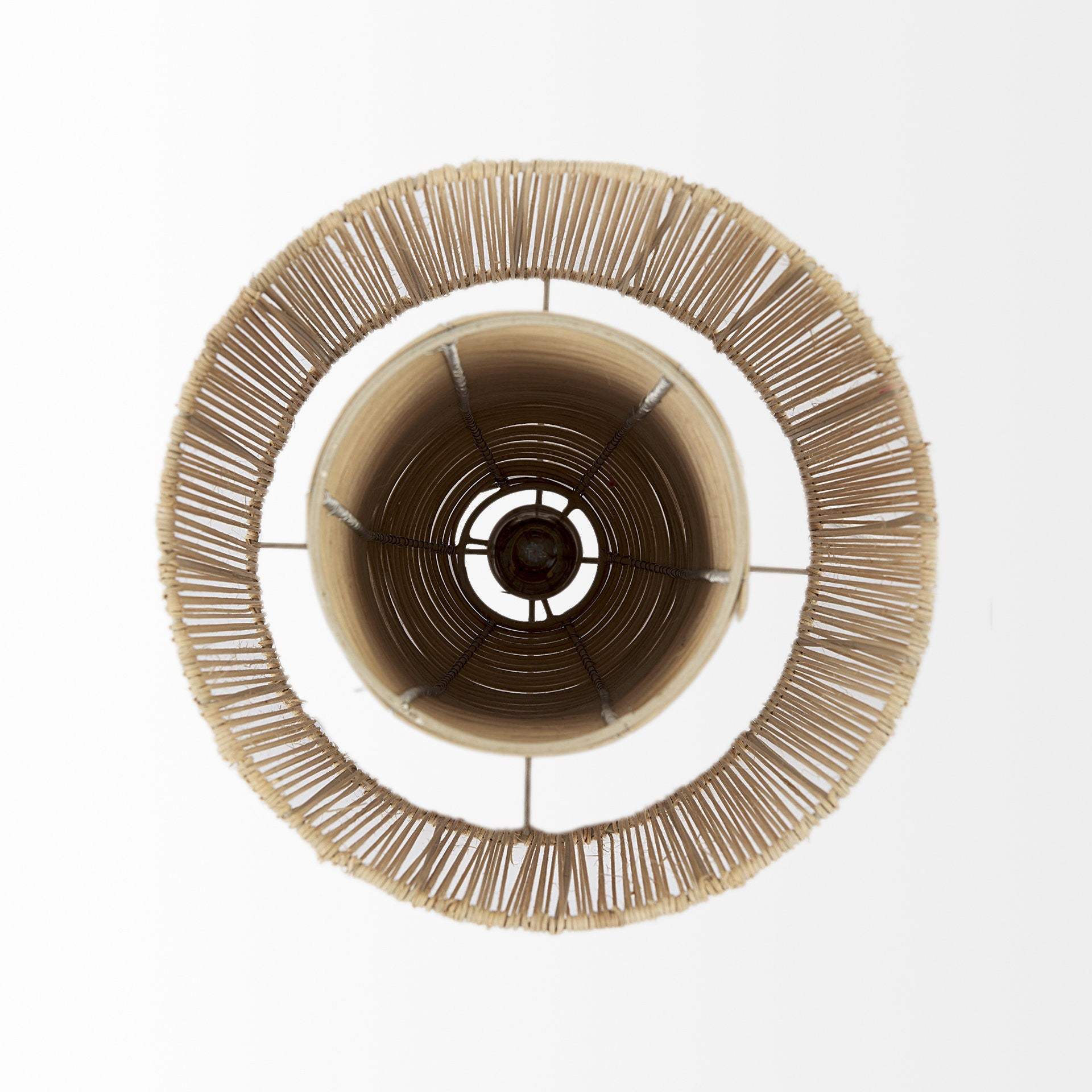 Natural Cane Cylindrical Hanging Pendant Light - Image 6