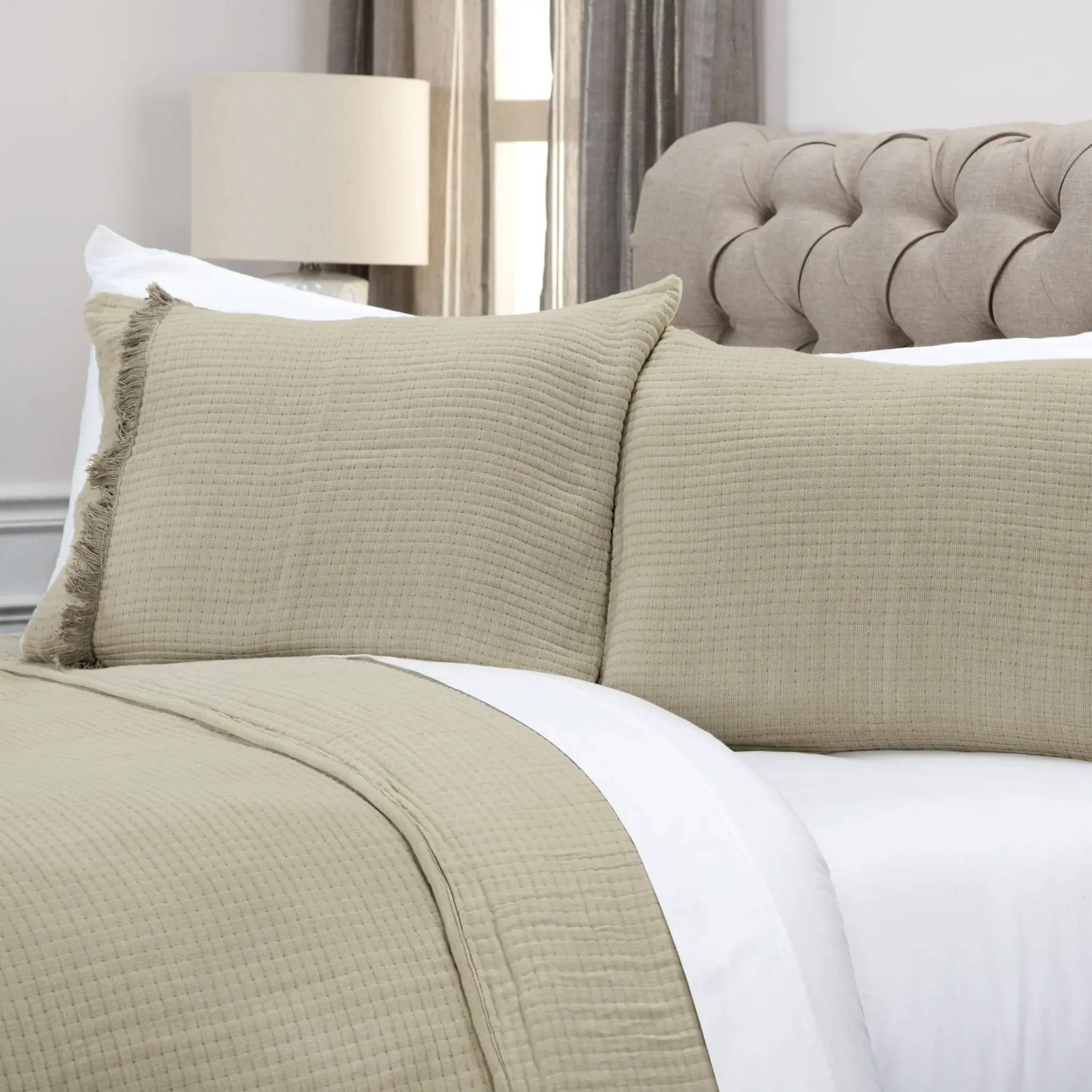 Natural Queen 100% Cotton 300 Thread Count Machine Washable Down Alternative Comforter - Image 7