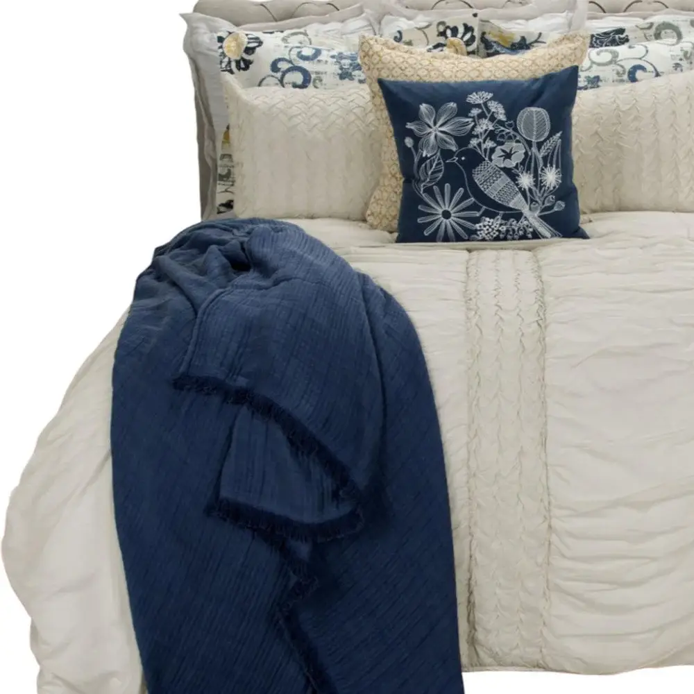 Natural Twin 100% Cotton 300 Thread Count Washable Down Alternative Comforter - Image 4